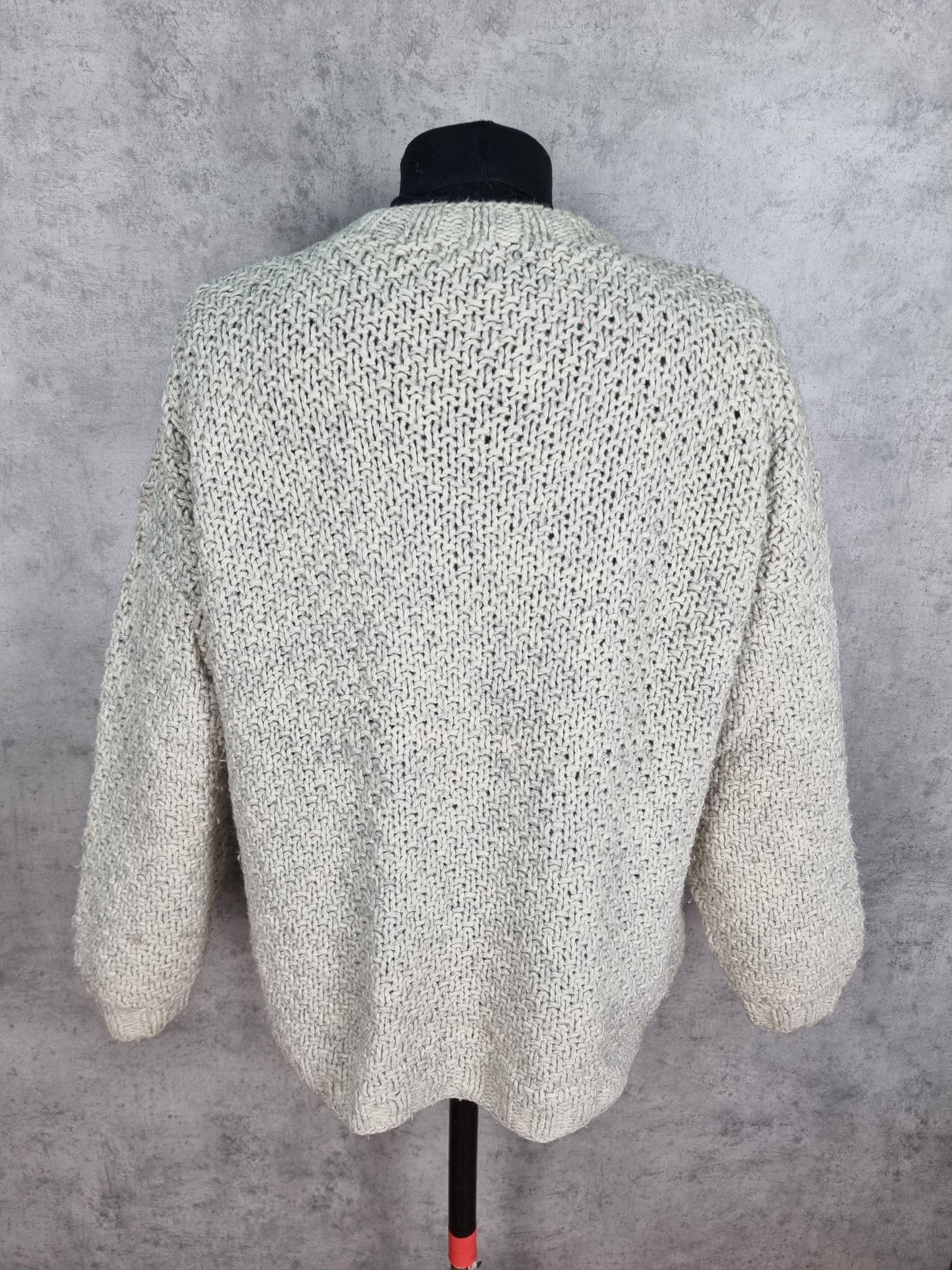 Disney × Vintage Heavy Cable Knitted Donald Duck Big Portret Vintage Sweater Size US XL / EU 56 / 4 - 8 Thumbnail