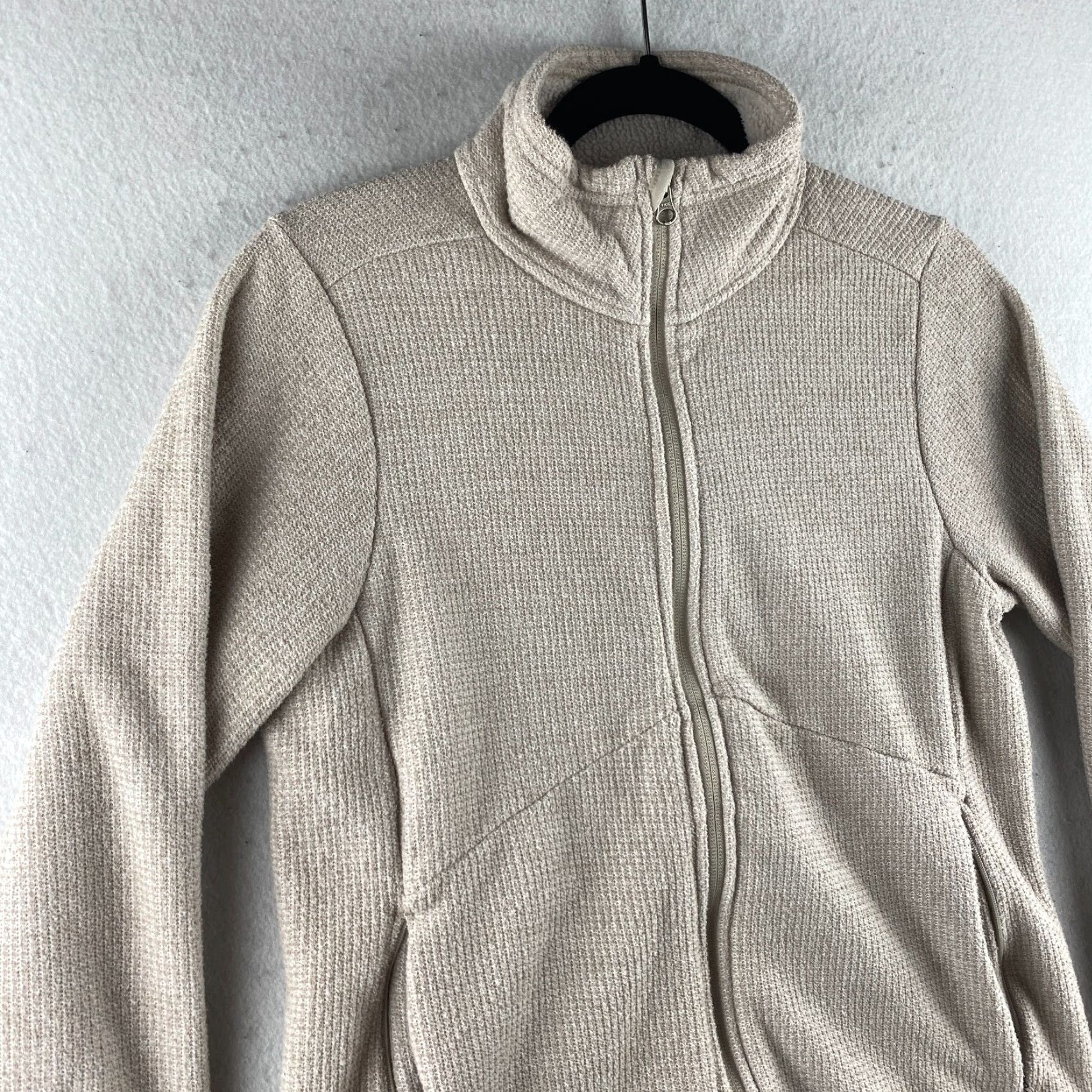 Vintage REI Sweater Womens S Beige Full Zip Sherpa Lined Pockets High Neck Size S / US 4 / IT 40 - 3 Thumbnail
