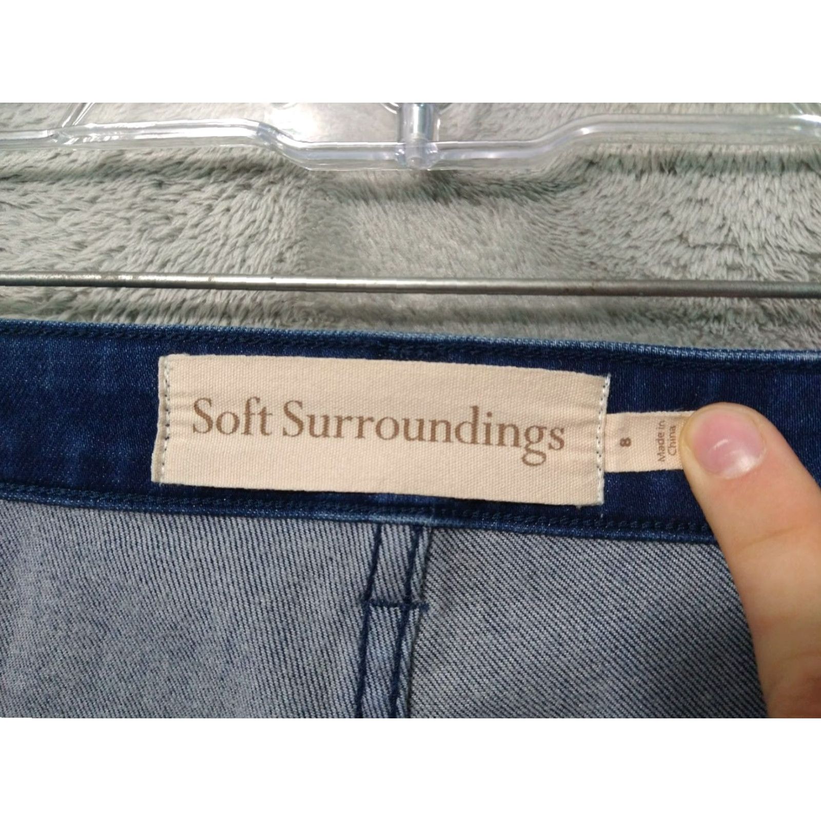 Soft Surroundings Soft Surroundings Jeans Womens 8 Blue Denim Skinny High Rise Dark Wash Stretch Size 30" / US 8 / IT 44 - 7 Thumbnail