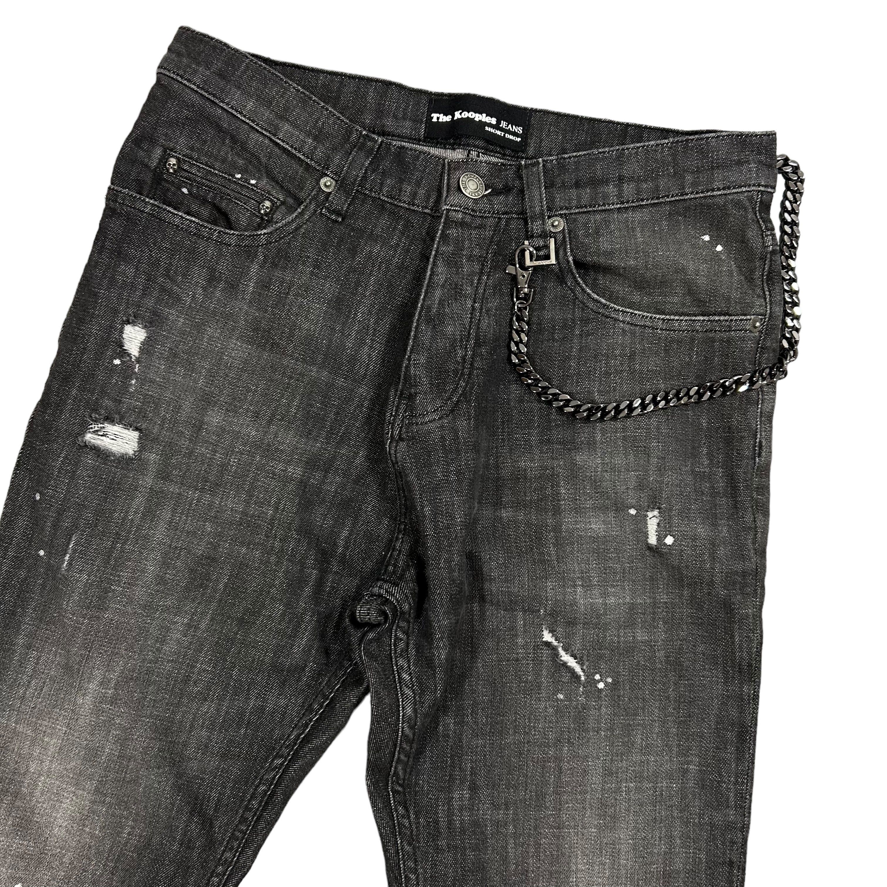 The Kooples The Kooples Jeans Short Drop Gray Cropped Denim Chain Sz 27 Size US 27 - 3 Thumbnail
