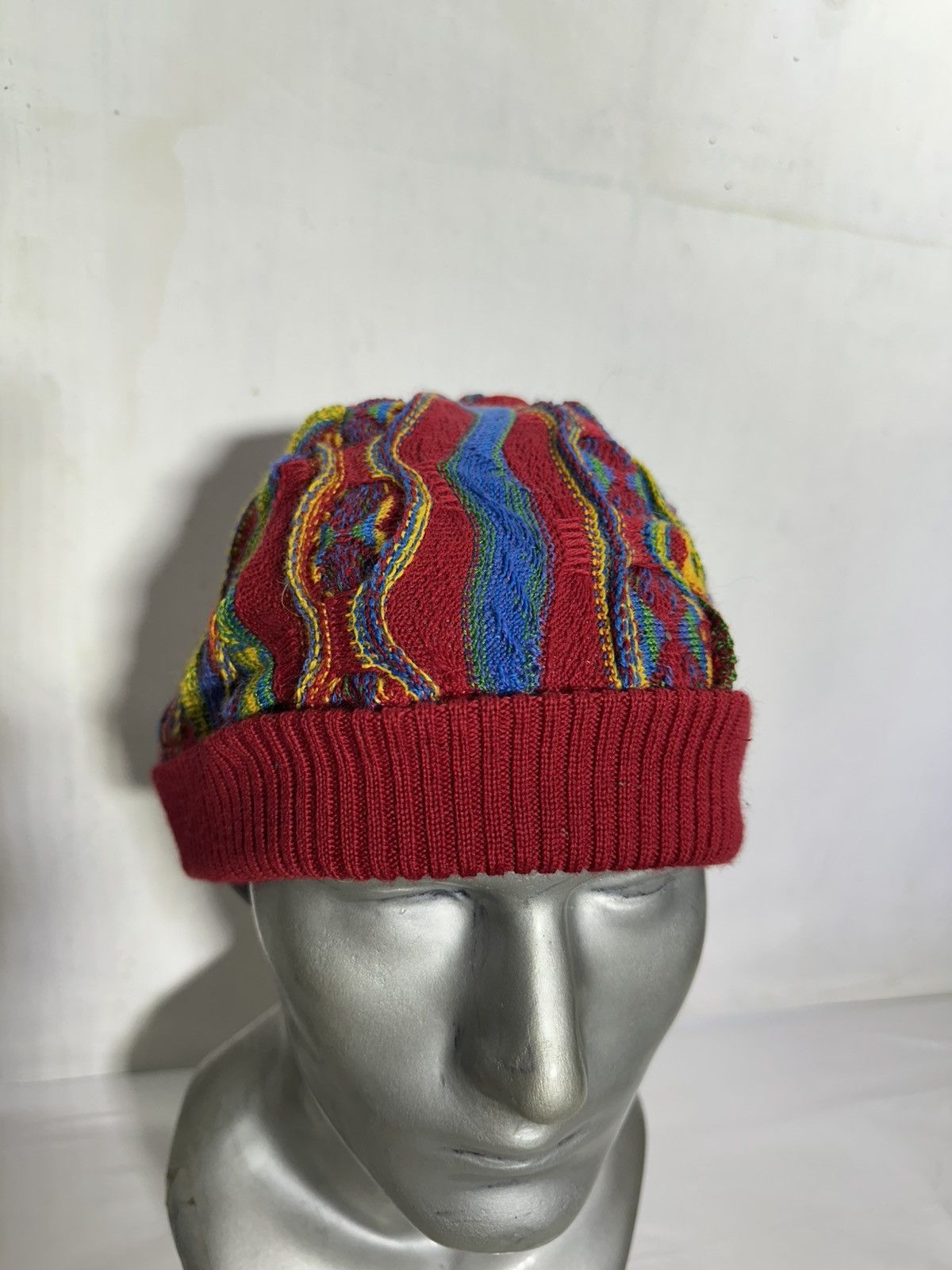 Handmade Purely Australian Coogi Style Multicolour Beanie Hats Size ONE SIZE - 4 Thumbnail