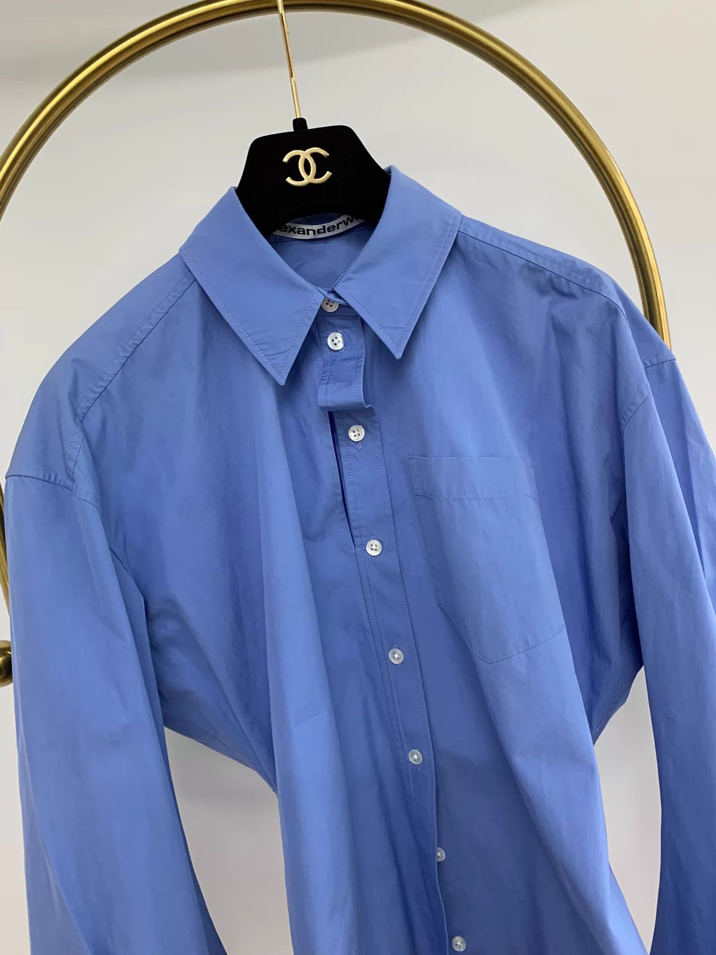Alexander Wang ALEXANDER WANG Blue Waist-Tie Shirt Women's 2 Like New Size XS / US 0-2 / IT 36-38 - 2 Thumbnail