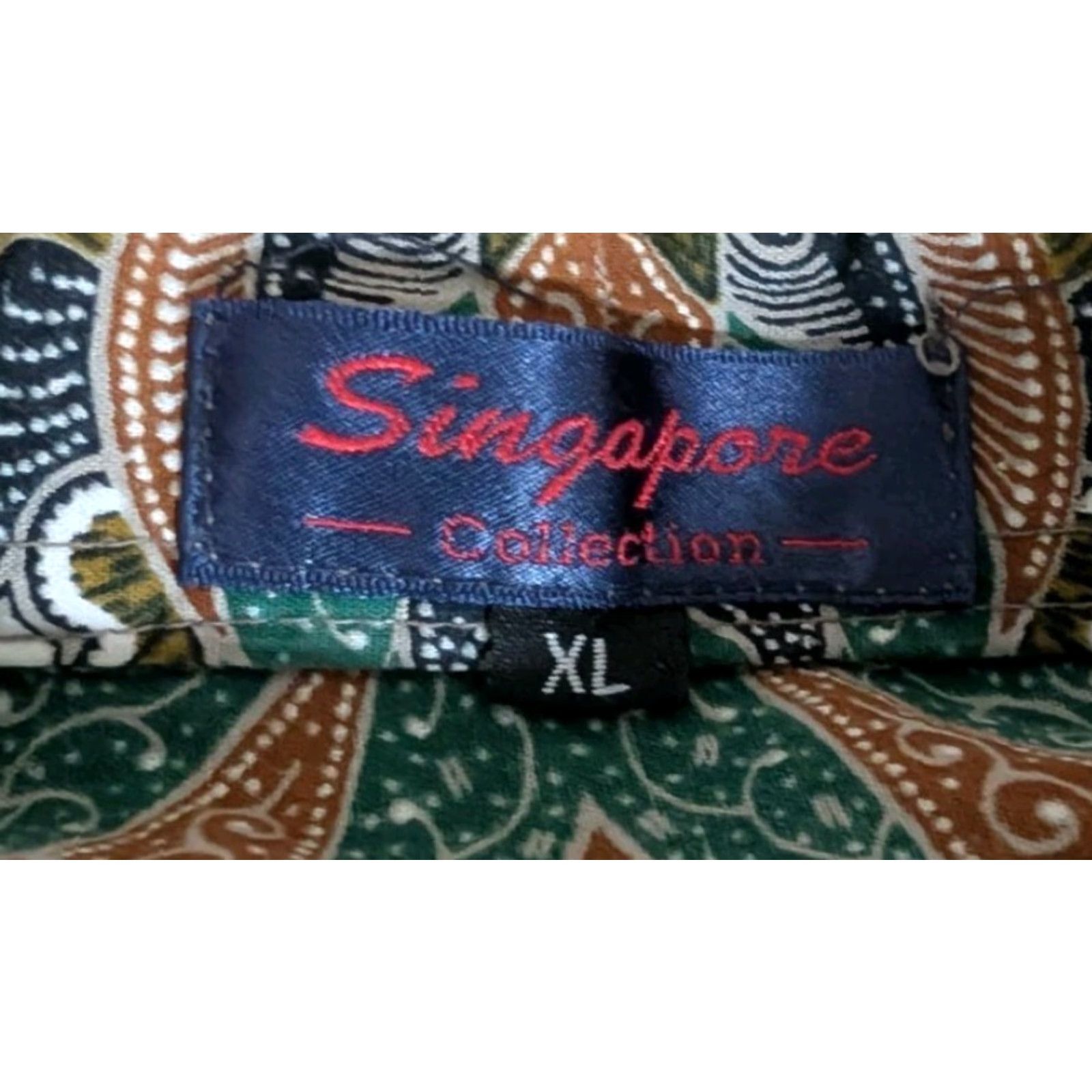 Vintage Singapore Collection Mens Short Sleeve Button Up Shirt All Over Print AOP XL EUC Size US XL / EU 56 / 4 - 4 Thumbnail