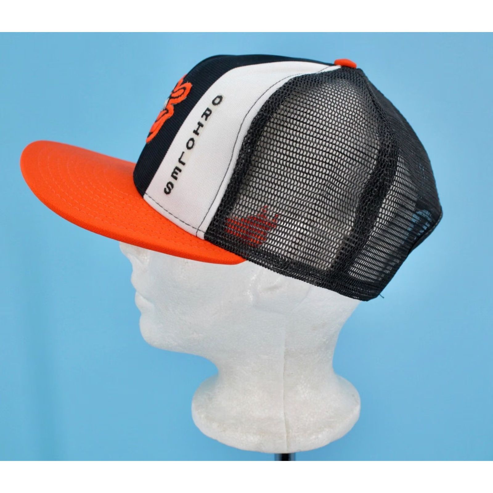 Vintage VINTAGE Baltimore Orioles Cap Hat Lucky Stripes AJD Snapback 1980s 1990s Black Adjustable Size ONE SIZE - 3 Thumbnail