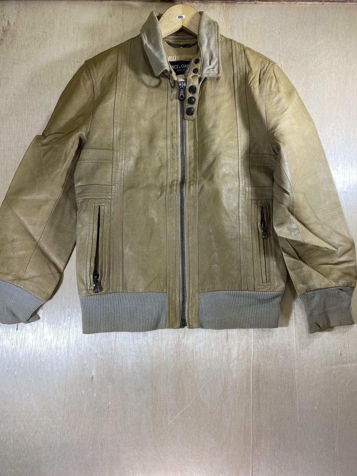Dolce & Gabbana leather classic jacket Size US M / EU 48-50 / 2 - 1 Thumbnail