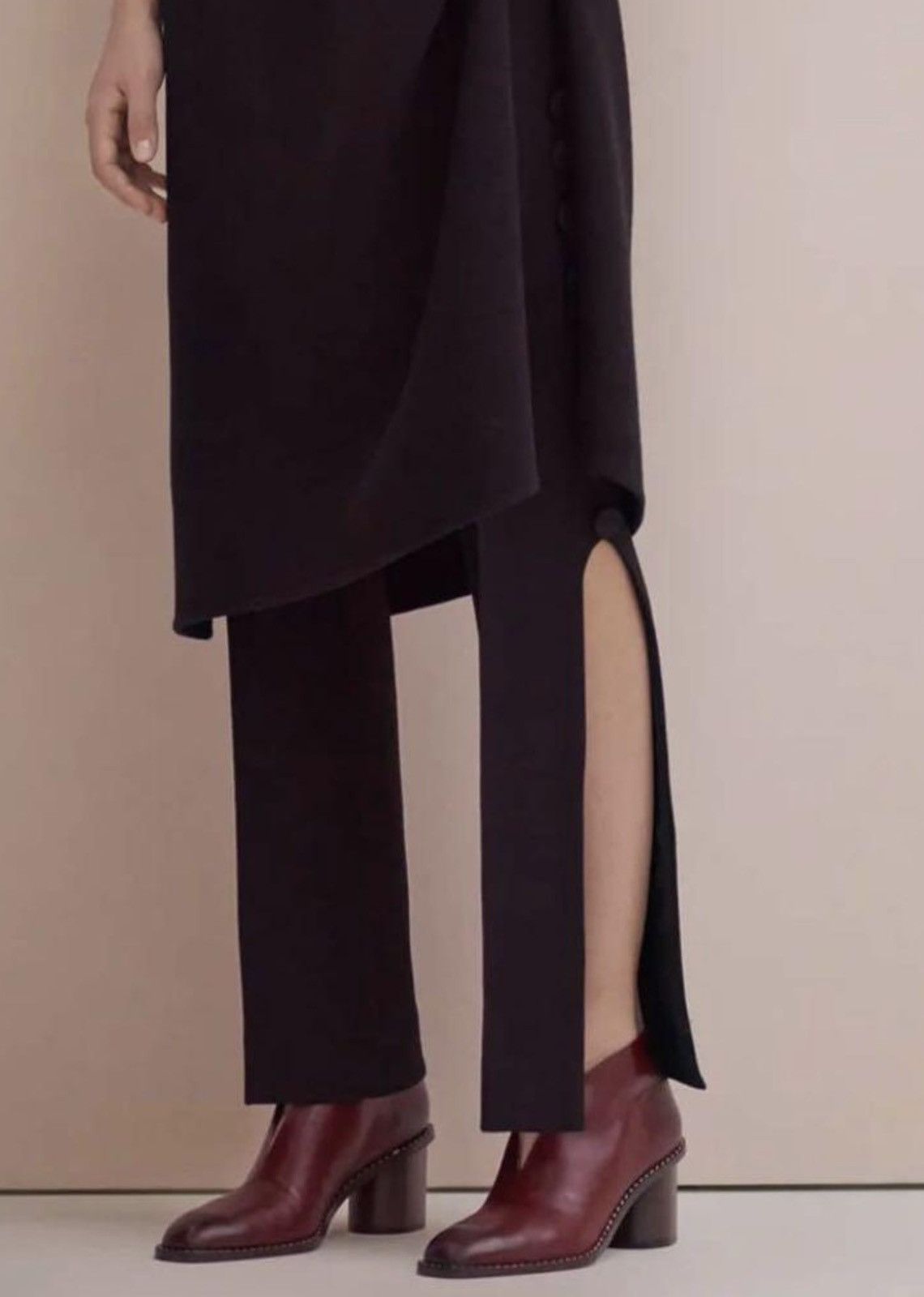 Celine × Phoebe Philo Old Celine by Phoebe Philo v neck leather boots heels Size US 9 / IT 39 - 1 Thumbnail