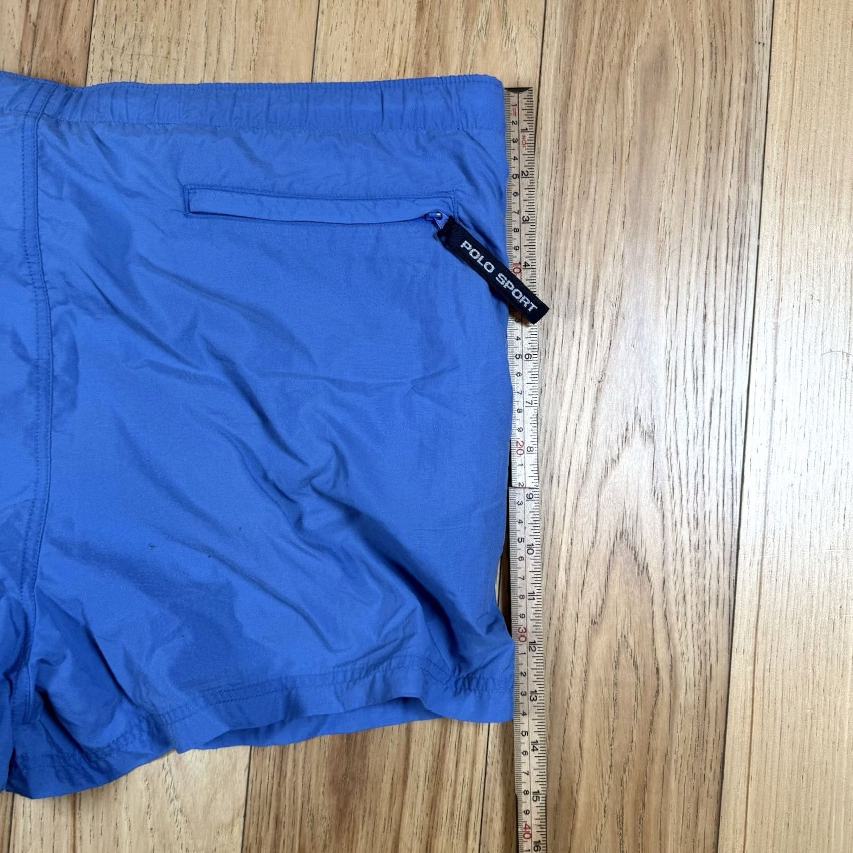Polo Ralph Lauren VINTAGE Polo Ralph Lauren Sport Swim Trunks Mens Large Blue Pocket USA Flag Trunks Bottom L Mens Blue USA Flag Pocket Size US L / EU 52-54 / 3 - 8 Thumbnail