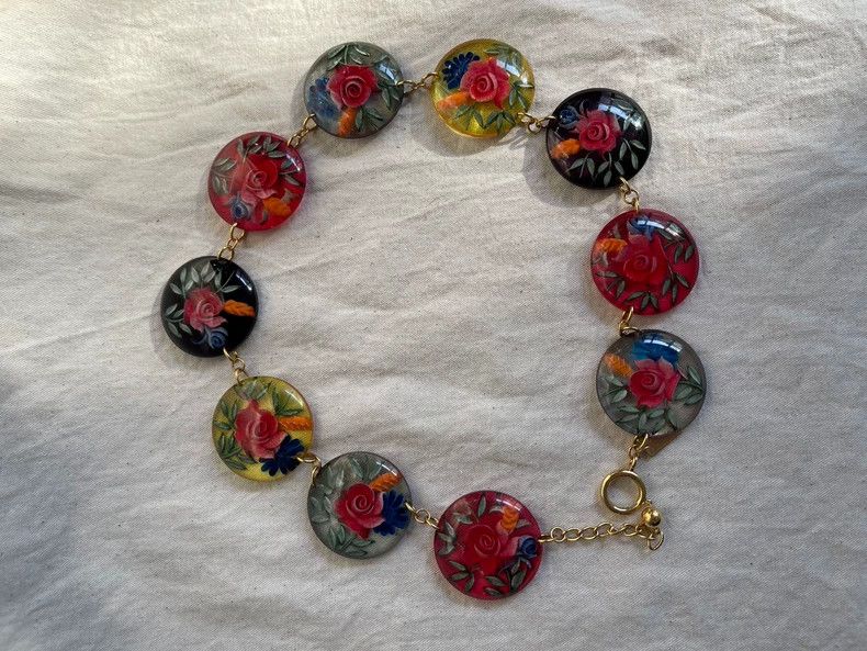 Kenzo Kenzo 1980s Vintage Floral Necklace - dmc Size ONE SIZE - 1 Thumbnail