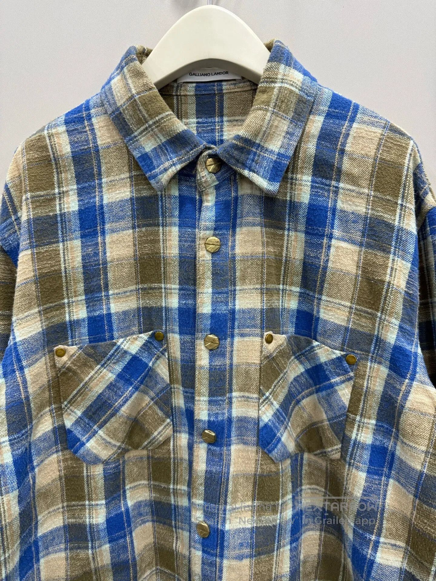 John Galliano Galliano Landor Plaid Distressed Shirt Jacket. Size US M / EU 48-50 / 2 - 3 Thumbnail