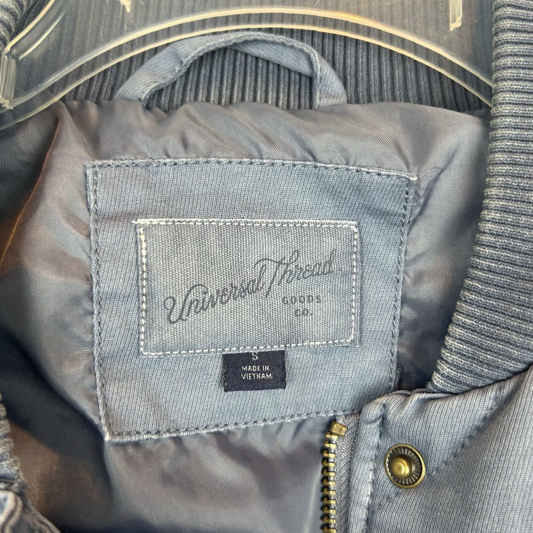 Vintage Universal Thread Quilted Jacket Women S Blue Snap Front Ribbed Collar Jacket Size S / US 4 / IT 40 - 3 Thumbnail