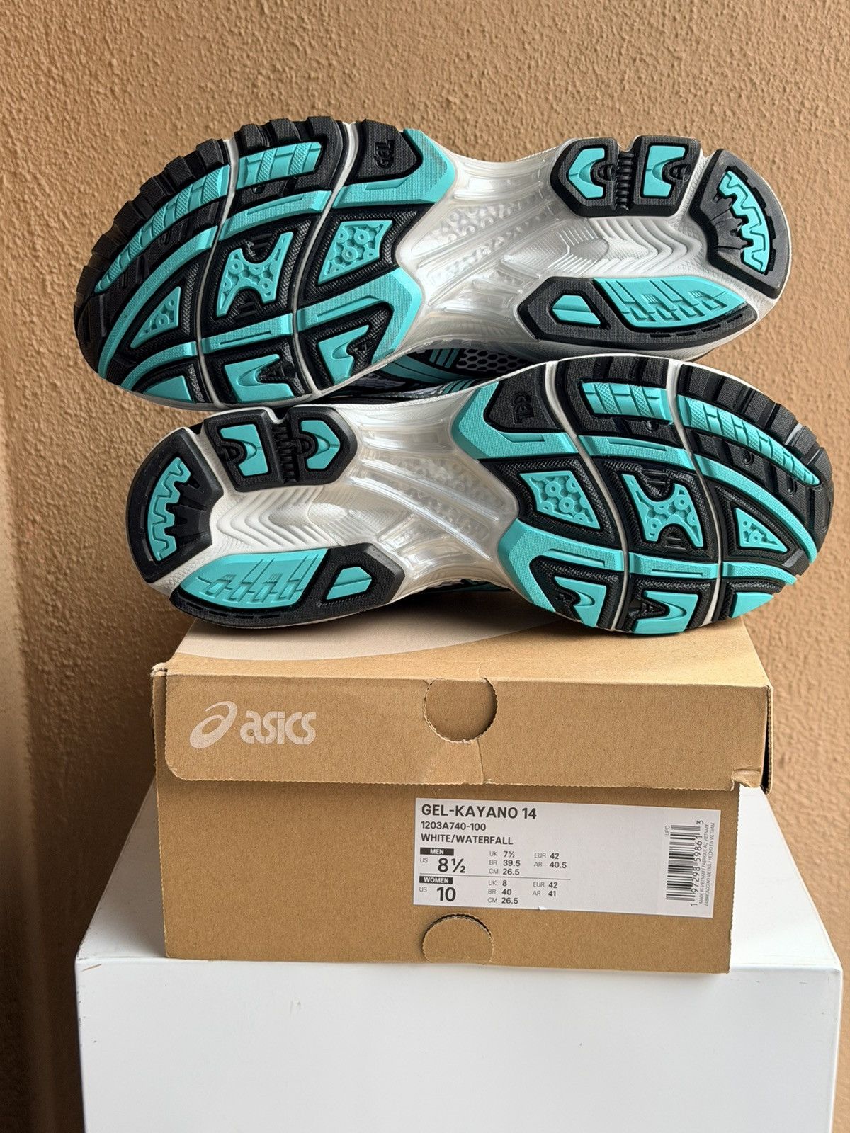Asics Asics Sportstyle Gel-Kayano 14 White Waterfall Running Shoes Size US 8.5 / EU 41-42 - 4 Thumbnail