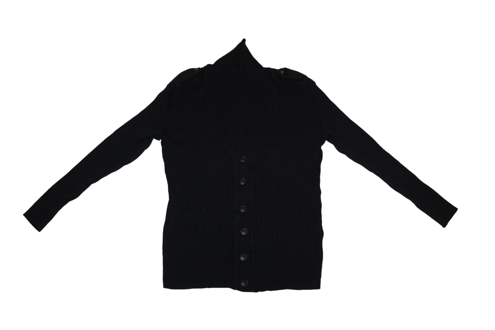Dolce & Gabbana Dolce & Gabbana Cable Knit Acrylic Viscose Shawl Cardigan Size US L / EU 52-54 / 3 - 2 Thumbnail