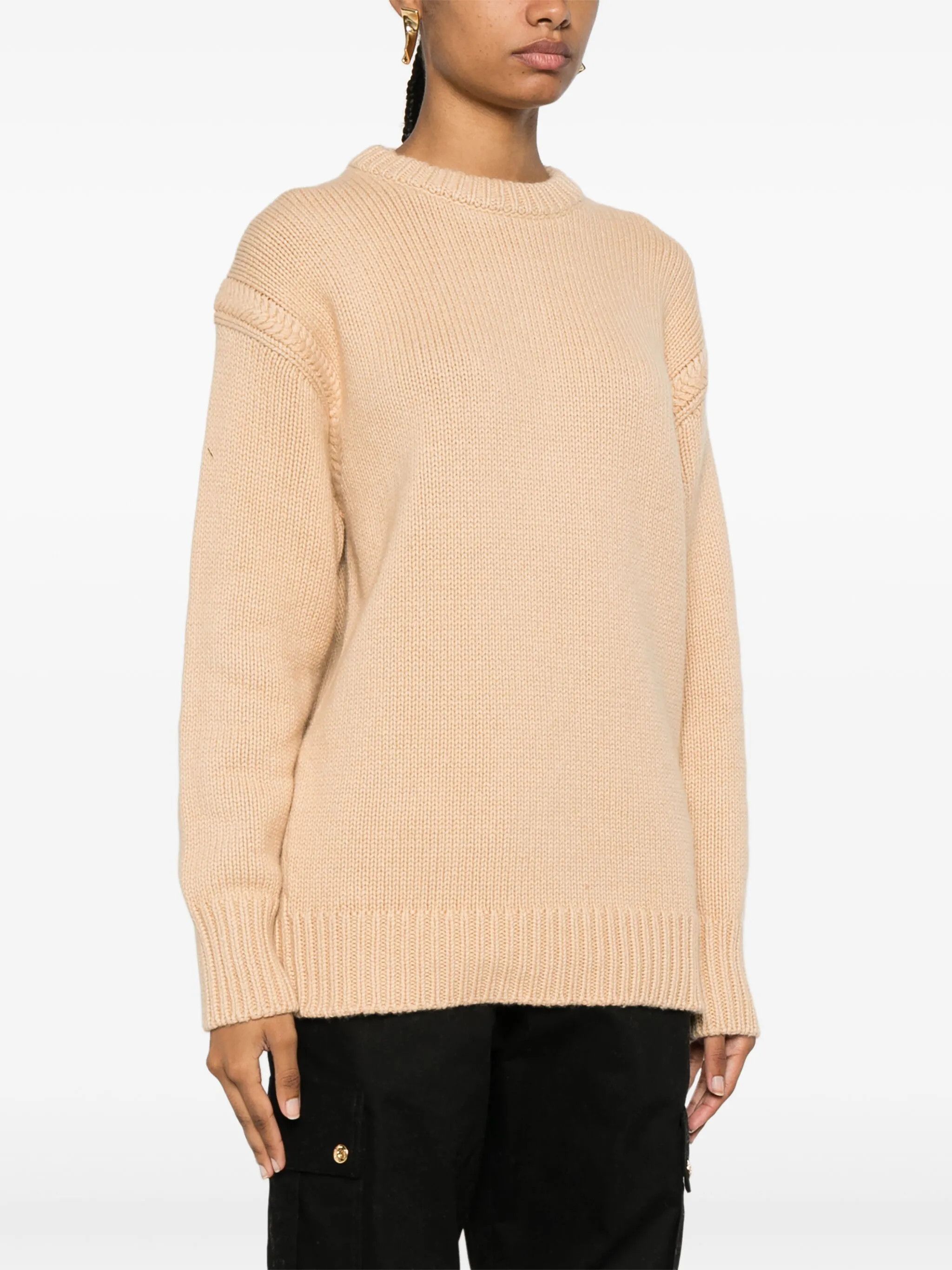 Chloe o1loc1c11025 Crewneck Pullover in Nude Size XS / US 0-2 / IT 36-38 - 3 Thumbnail