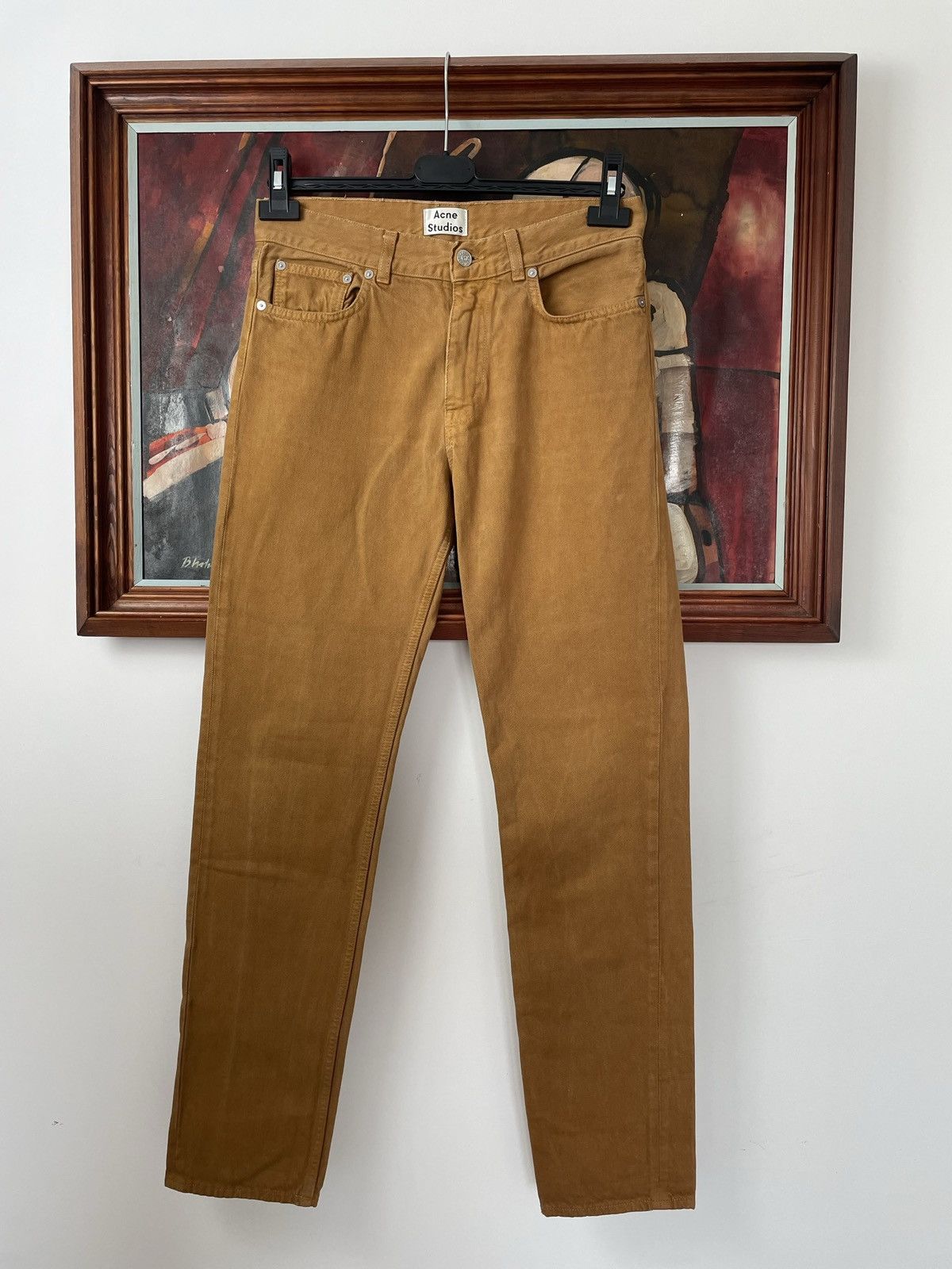 Acne Studios Acne Studios Luxury Denim Pant Mustard Brown Rare Casual Size US 27 - 1 Thumbnail
