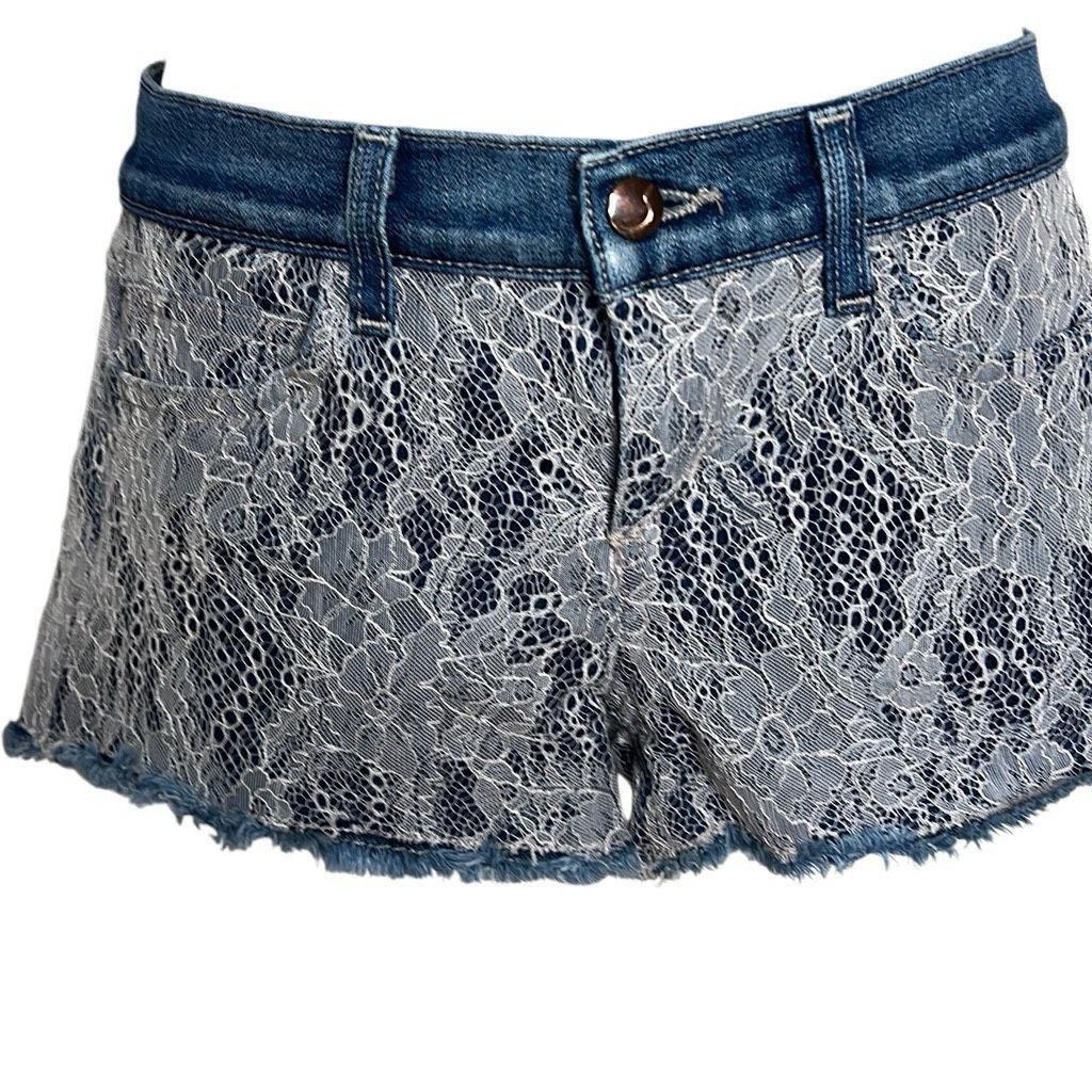 Joe's Joe’s Jeans Lace over Denim Shorts 25 Size 25" / US 0 / IT 36 - 2 Thumbnail