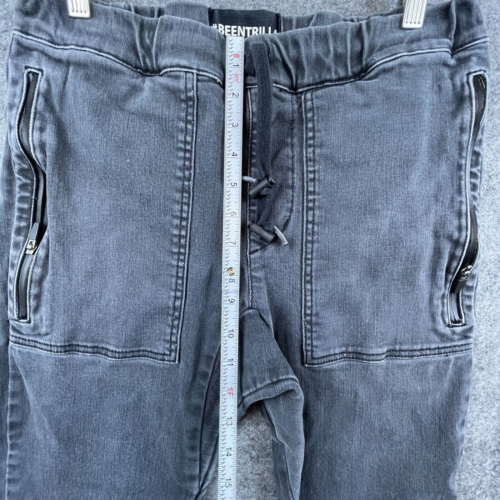 Been Trill Been Trill Pants Mens Small White Denim Joggers Streetwear Size US 30 / EU 46 - 5 Thumbnail