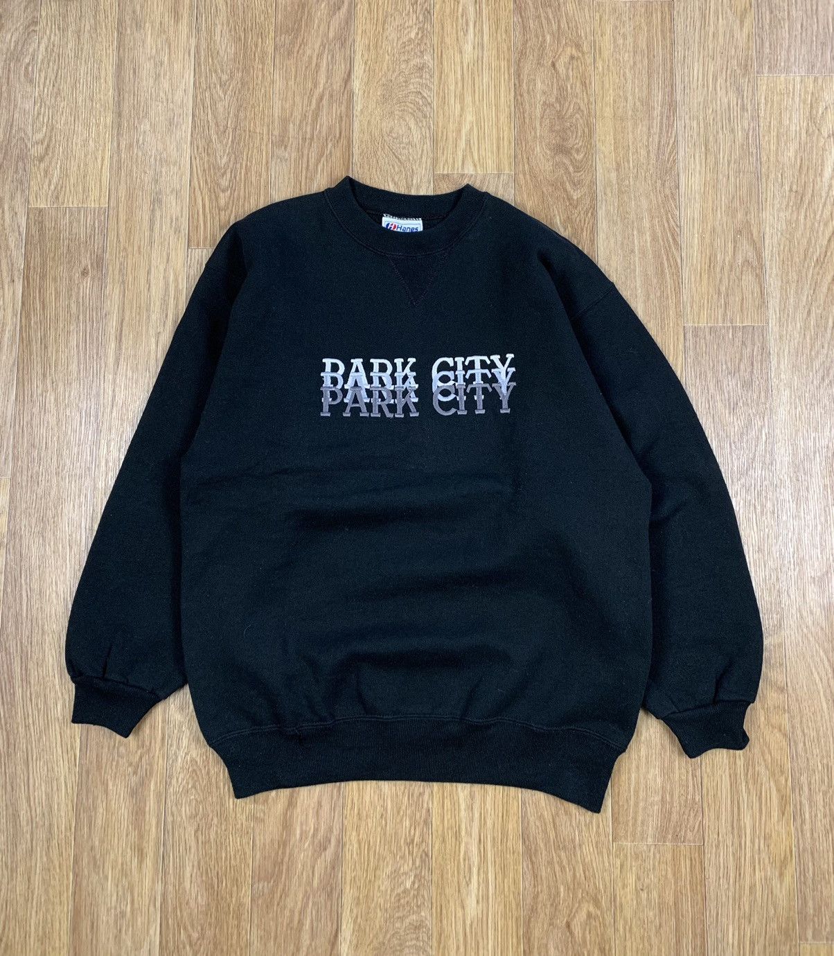 Hanes Vintage 90’s Hanes Park City Baggy Oversized Sweatshirt Size US L / EU 52-54 / 3 - 1 Thumbnail