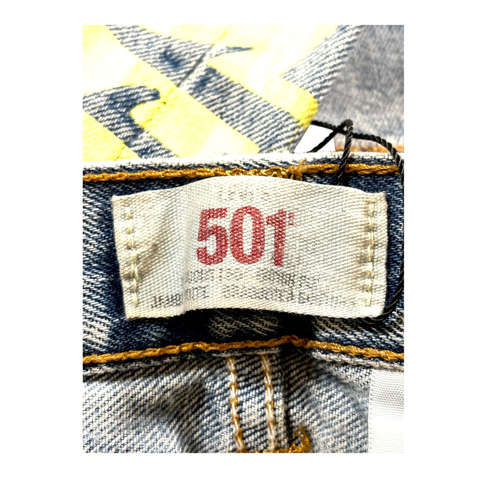 Sp5der Sp5der Star Light Wash & Yellow Jeans Size US 30 / EU 46 - 3 Thumbnail