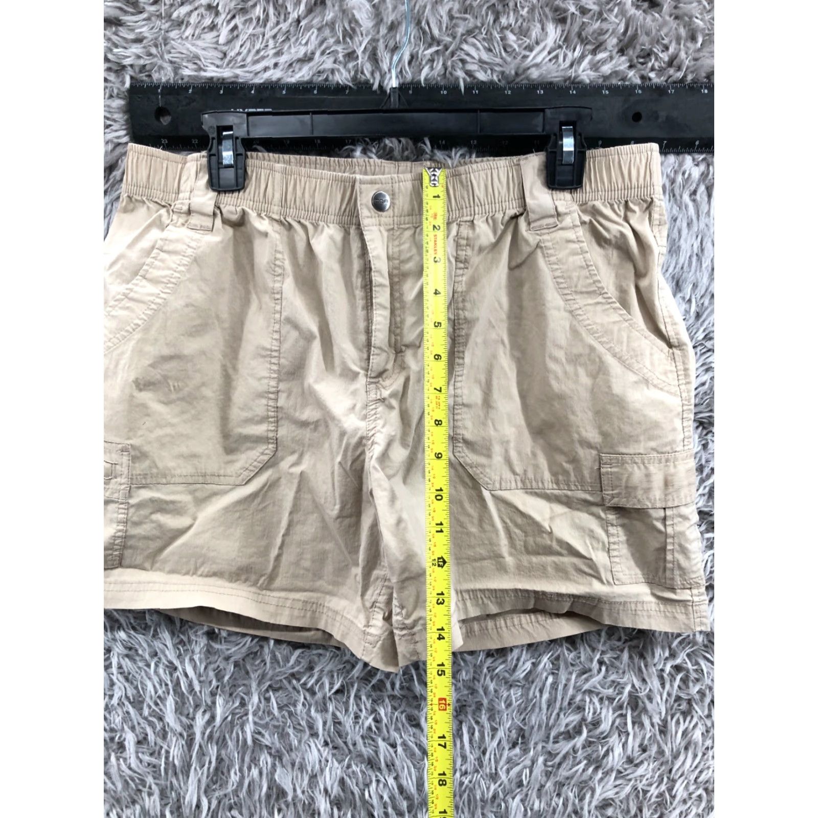 Vintage CQR Cargo Shorts Men Adult L Regular Beige Cotton Blend 5-Pocket Mid Rise 7in Inseam Jeans? Size US 33 - 3 Thumbnail