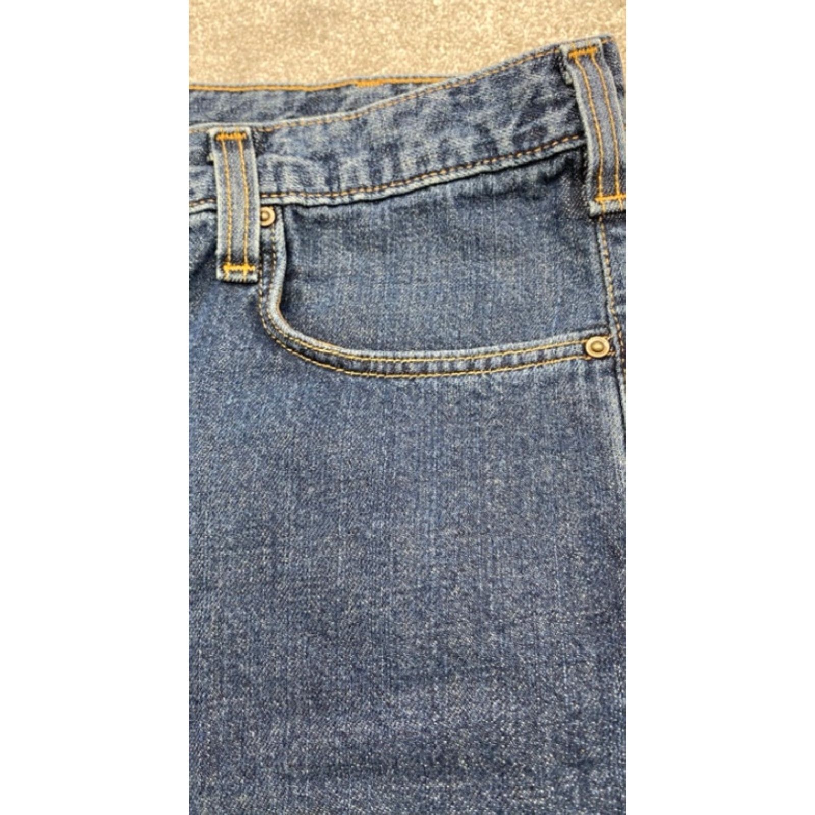 Carhartt VINTAGE Carhartt Jeans Men’s 40x30 Blue Denim Relaxed Fit Wide-Leg Cotton 5672 40x30 Mens Jeans Blue Denim Wide-Leg Relaxed Fit Cotton Size US 40 / EU 56 - 5 Thumbnail
