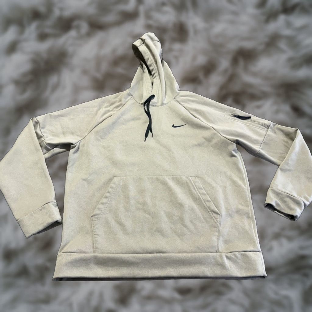 Nike Nike Mens Hoodie Pullover L Desert Tan / Beige Therma Fit Fleece Hooded Sweatshirt Winter Spring Fall Sportswear Size US L / EU 52-54 / 3 - 1 Thumbnail