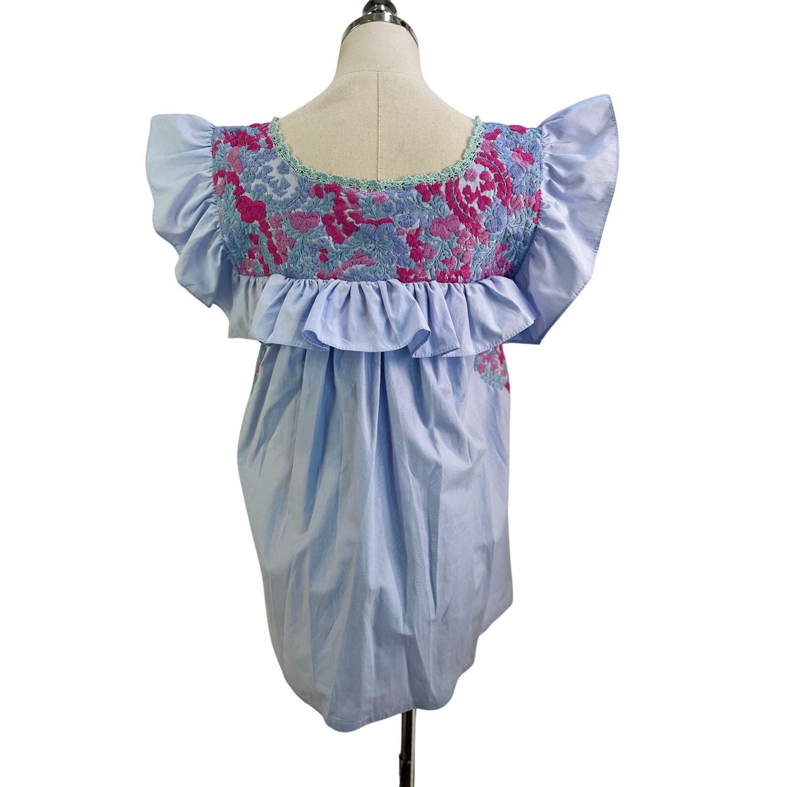 Other Mi Golondrina Soledad Blouse Blue Size S / US 4 / IT 40 - 10 Thumbnail
