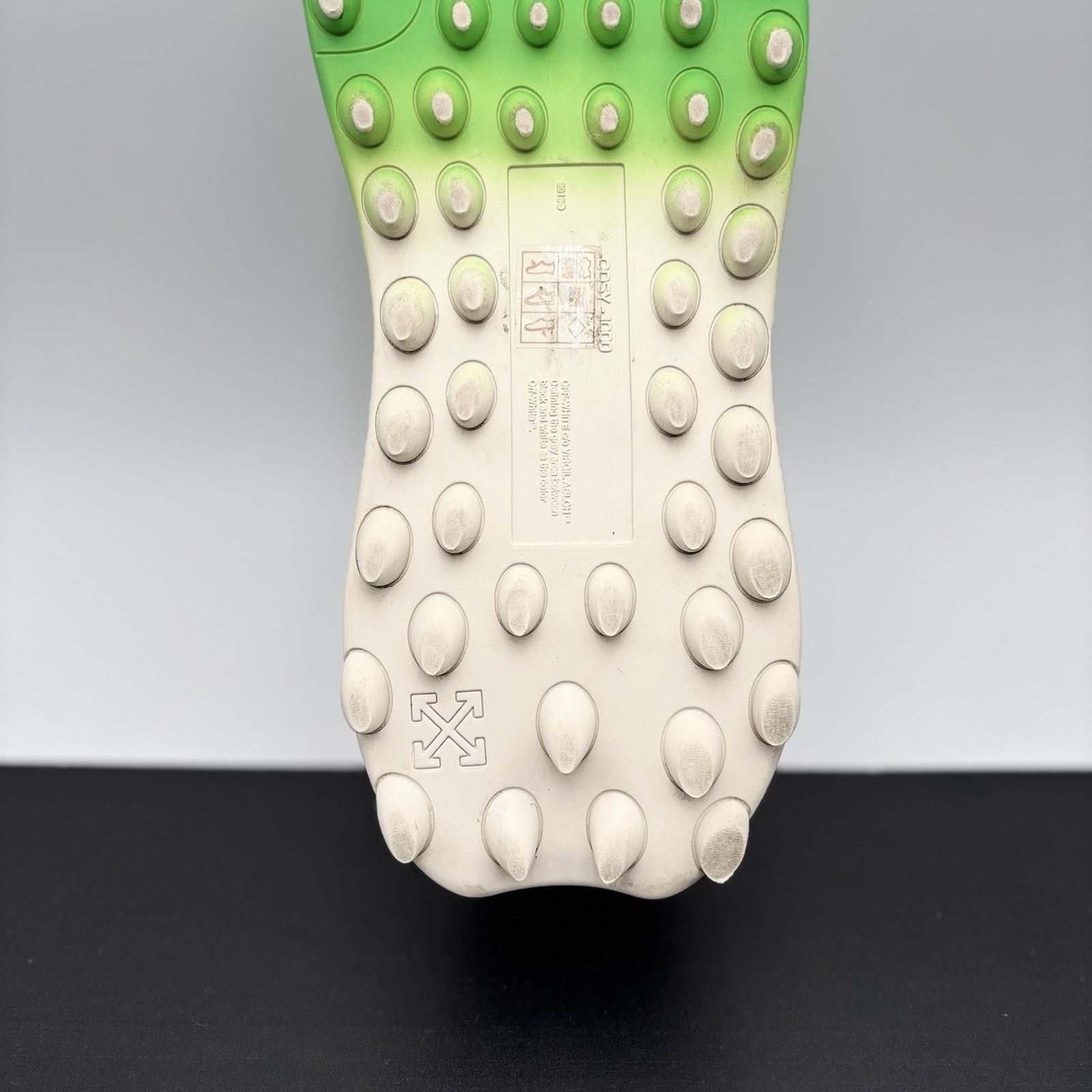 Off-White Off-White ODSY-1000 ' White, Green Spray Paint ' | GREAT! Size US 12 / EU 45 - 18 Thumbnail
