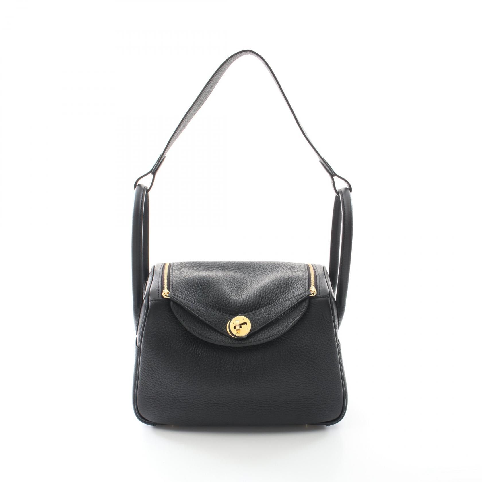 Hermes Hermes Lindy Taurillon Clemence 2Way Shoulder Bag Leather Shoulder Bag Stamp W (2024) in Black, Women's