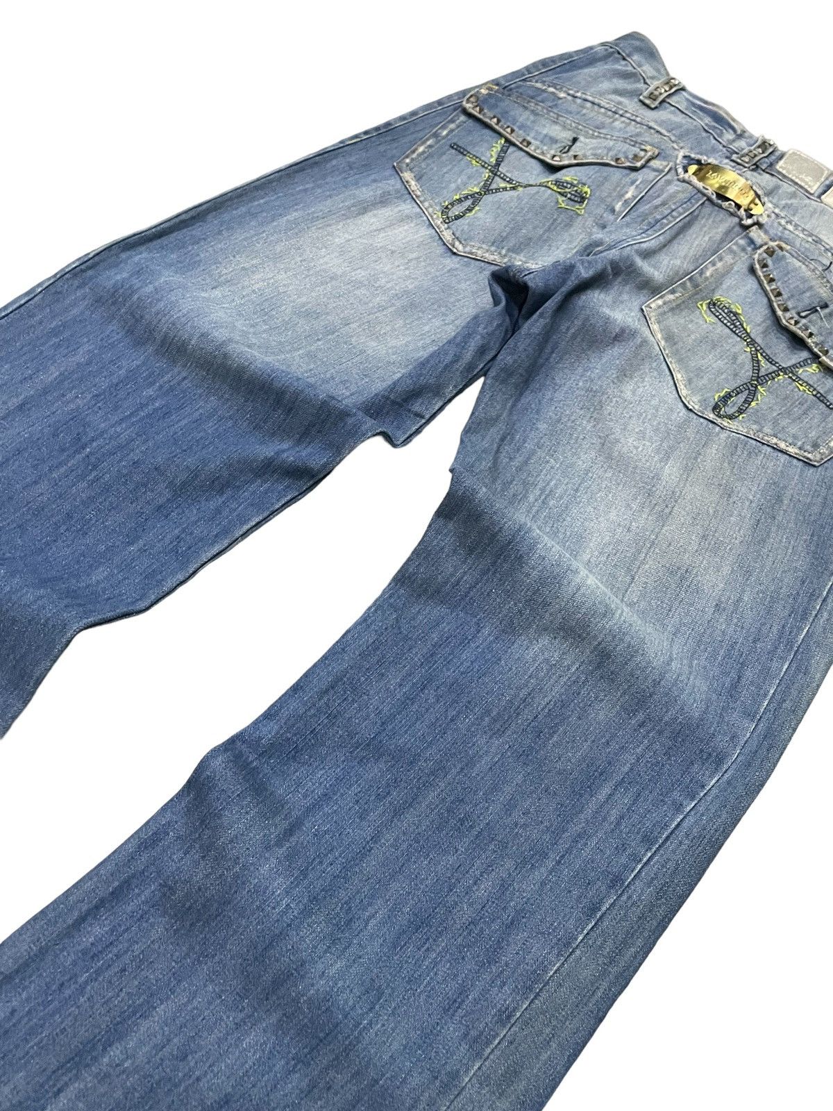Hysteric Glamour × Taverniti Taverniti Baggy Loose Studded Jeans Size US 32 / EU 48 - 13 Thumbnail
