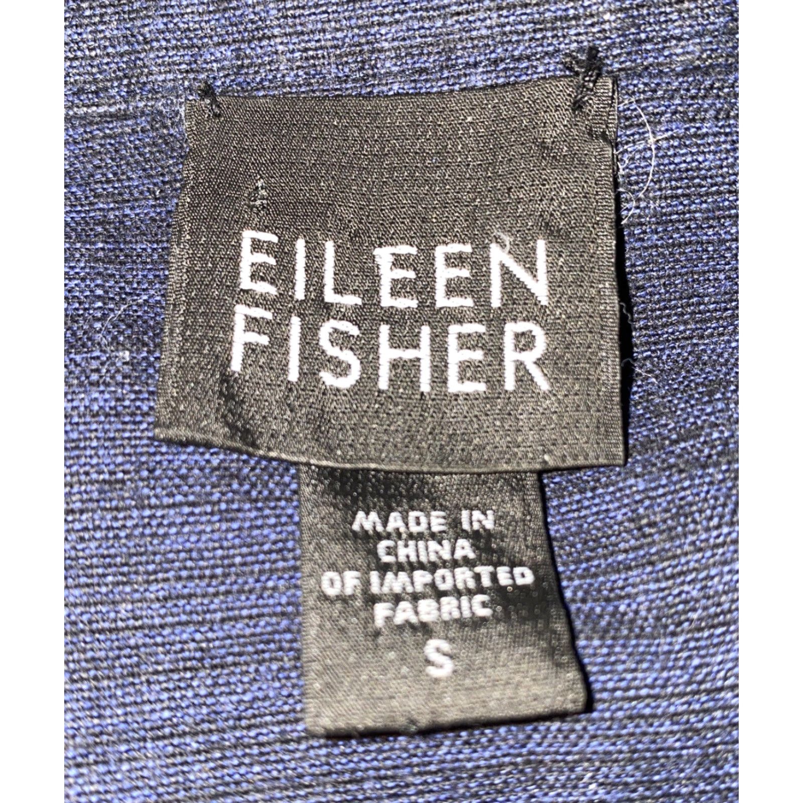 Eileen Fisher EILEEN FISHER Blouse Womens Size S Long Sleeve Navy Blue Cotton Casual Size S / US 4 / IT 40 - 6 Thumbnail