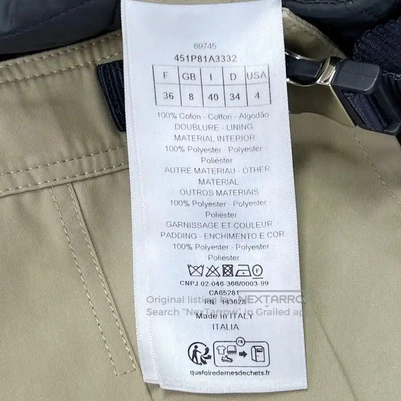 Dior Dior Khaki Cotton Skirt for Women . Size 28" / US 6 / IT 42 - 4 Thumbnail