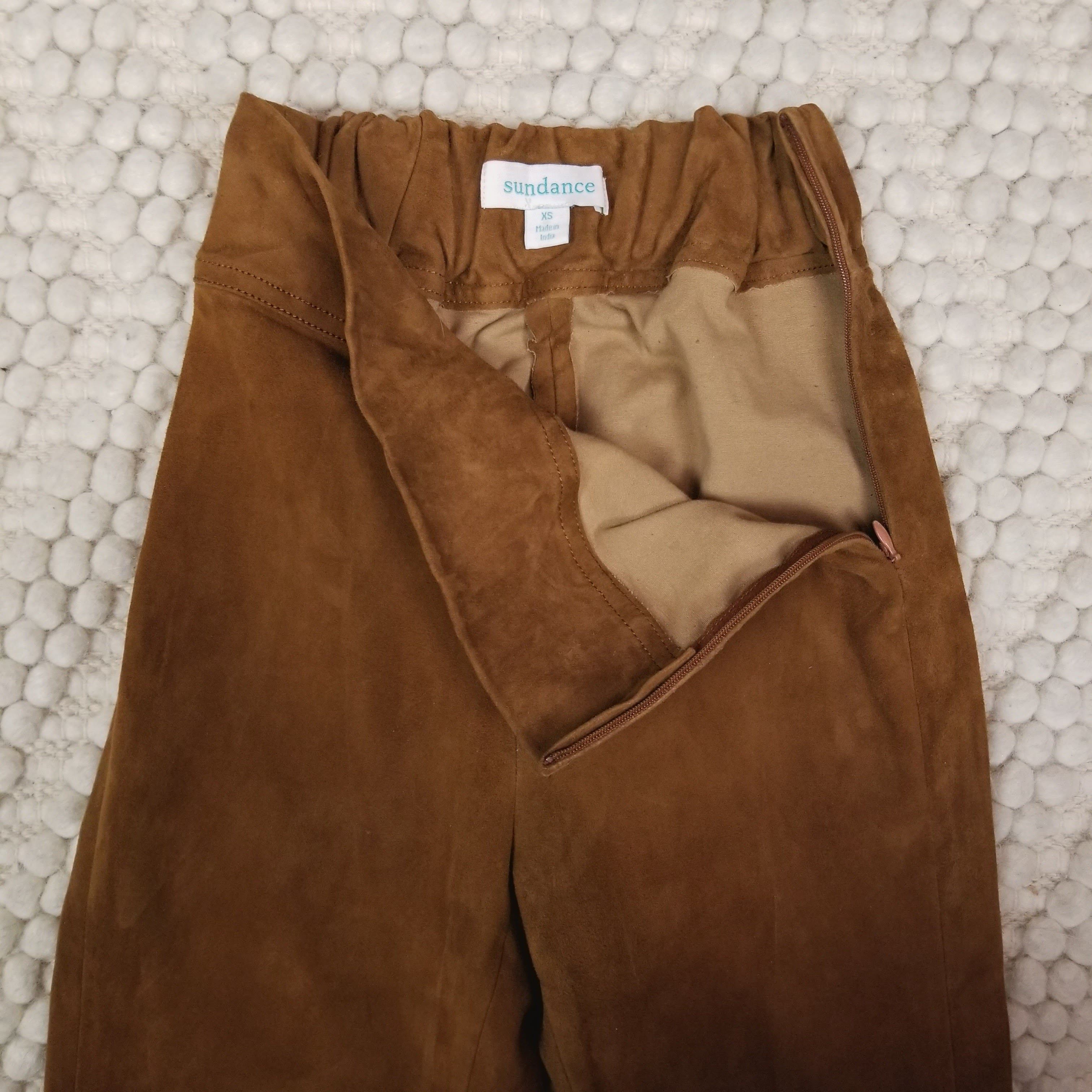 Other Sundance Cassie Suede Leather Pants Sz Extra Small Size 26" / US 2 / IT 38 - 2 Thumbnail