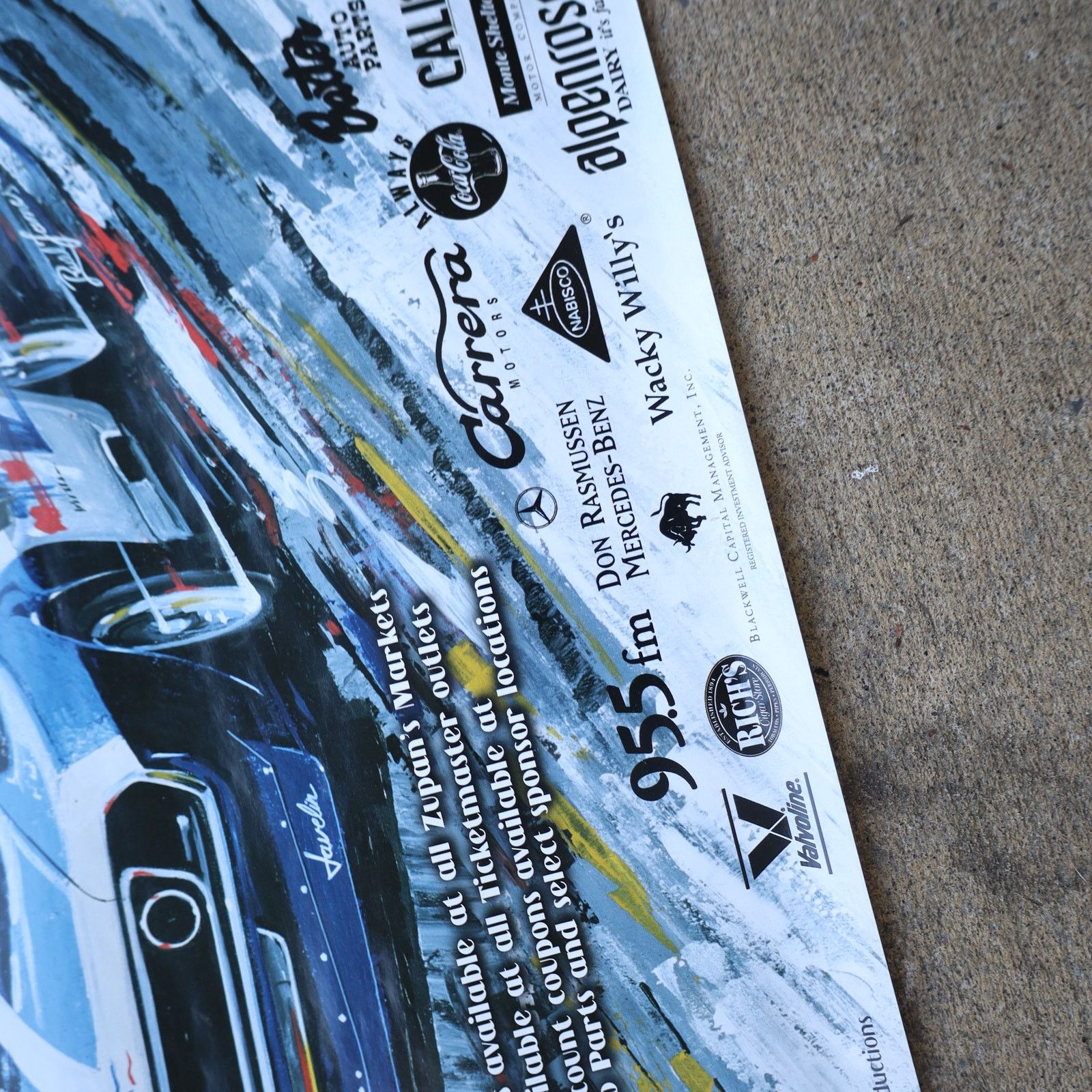 Vintage Vintage 1998 Zupan's Markets Historic Racing Poster 18"x24" Size ONE SIZE - 5 Thumbnail