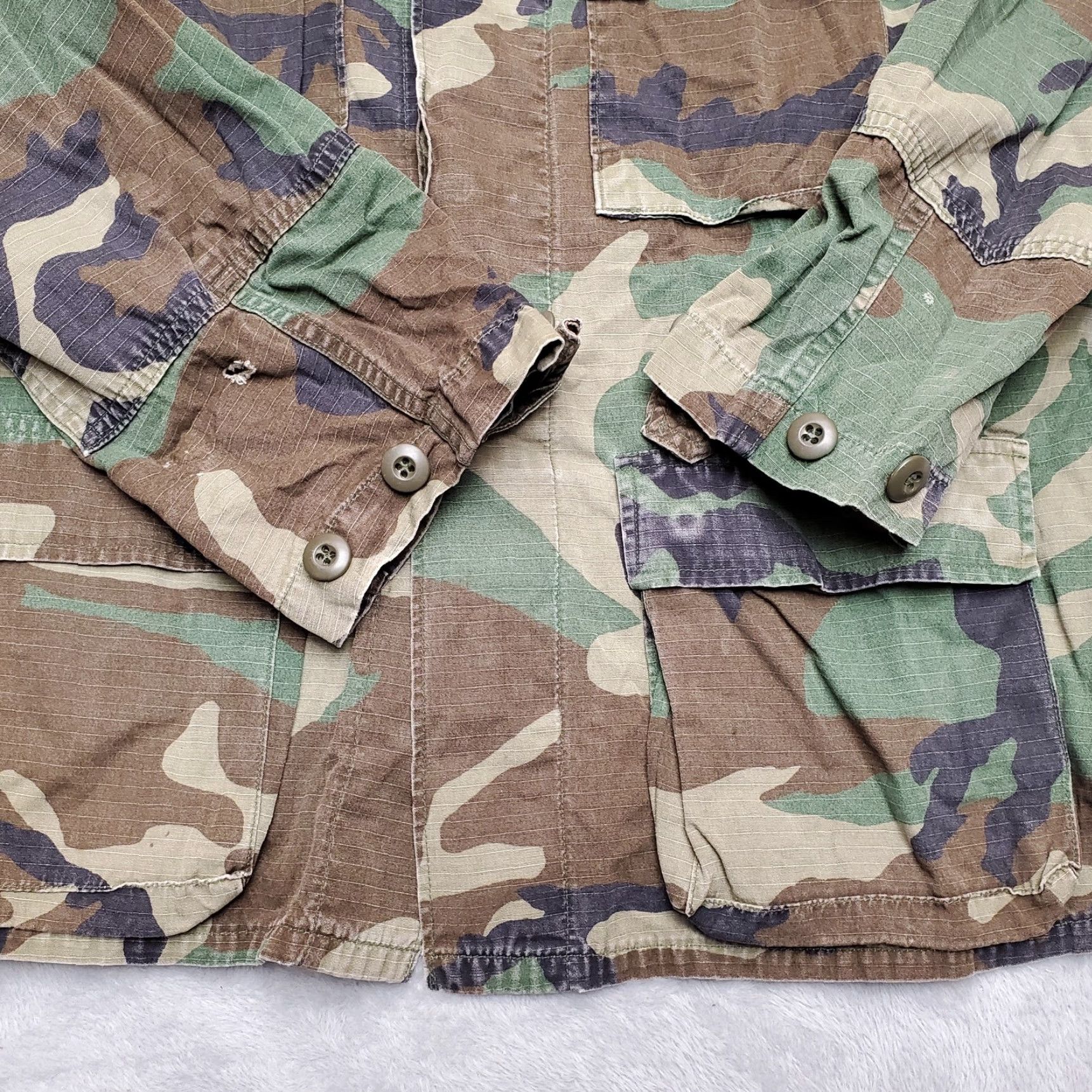 Vintage VTG Woodland Camo Shirt Men Medium Regular Camouflage Ripstop Long Sleeve Jacket Size US M / EU 48-50 / 2 - 4 Thumbnail
