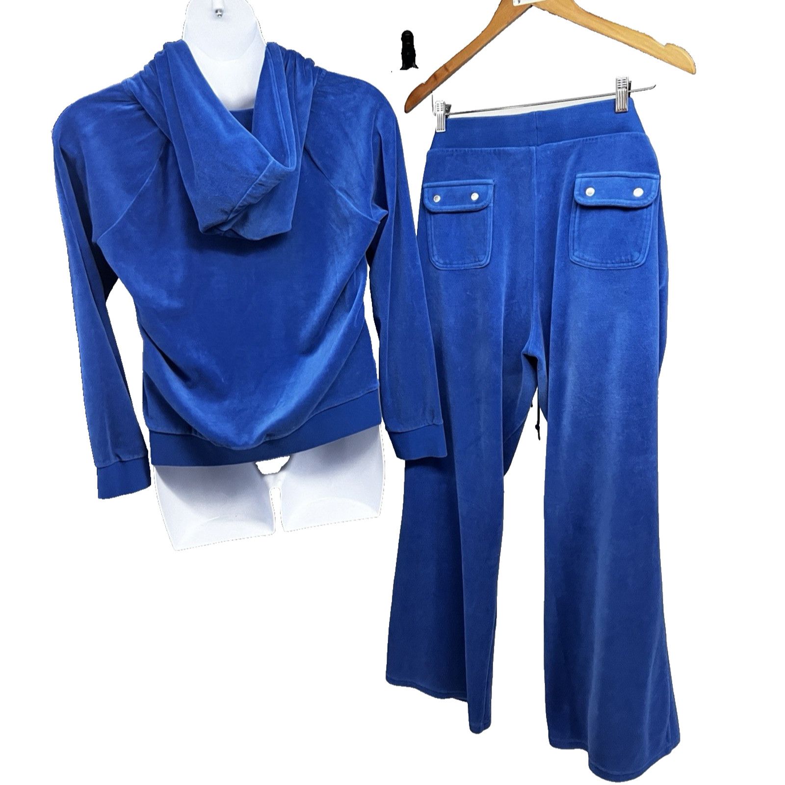 Juicy Couture Vintage Y2K Juicy Couture Blue Velour Relaxed Tracksuit XL Size XL / US 12-14 / IT 48-50 - 1 Thumbnail