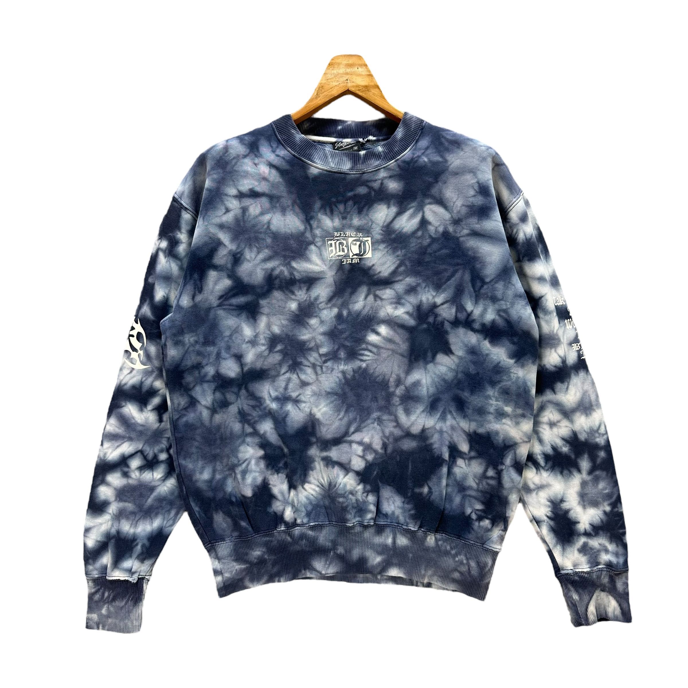 Japanese Brand BLACK JAM Big Logo Tie Dye Sweatshirts #A2-0032 Size US M / EU 48-50 / 2 - 4 Thumbnail
