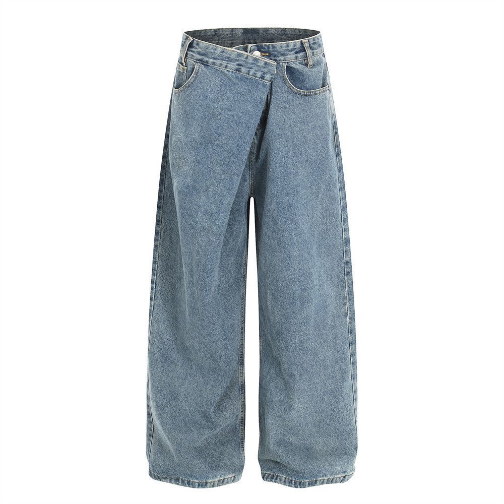 Jean Men's loose-fitting American retro washed jeans Size US 32 / EU 48 - 1 Thumbnail