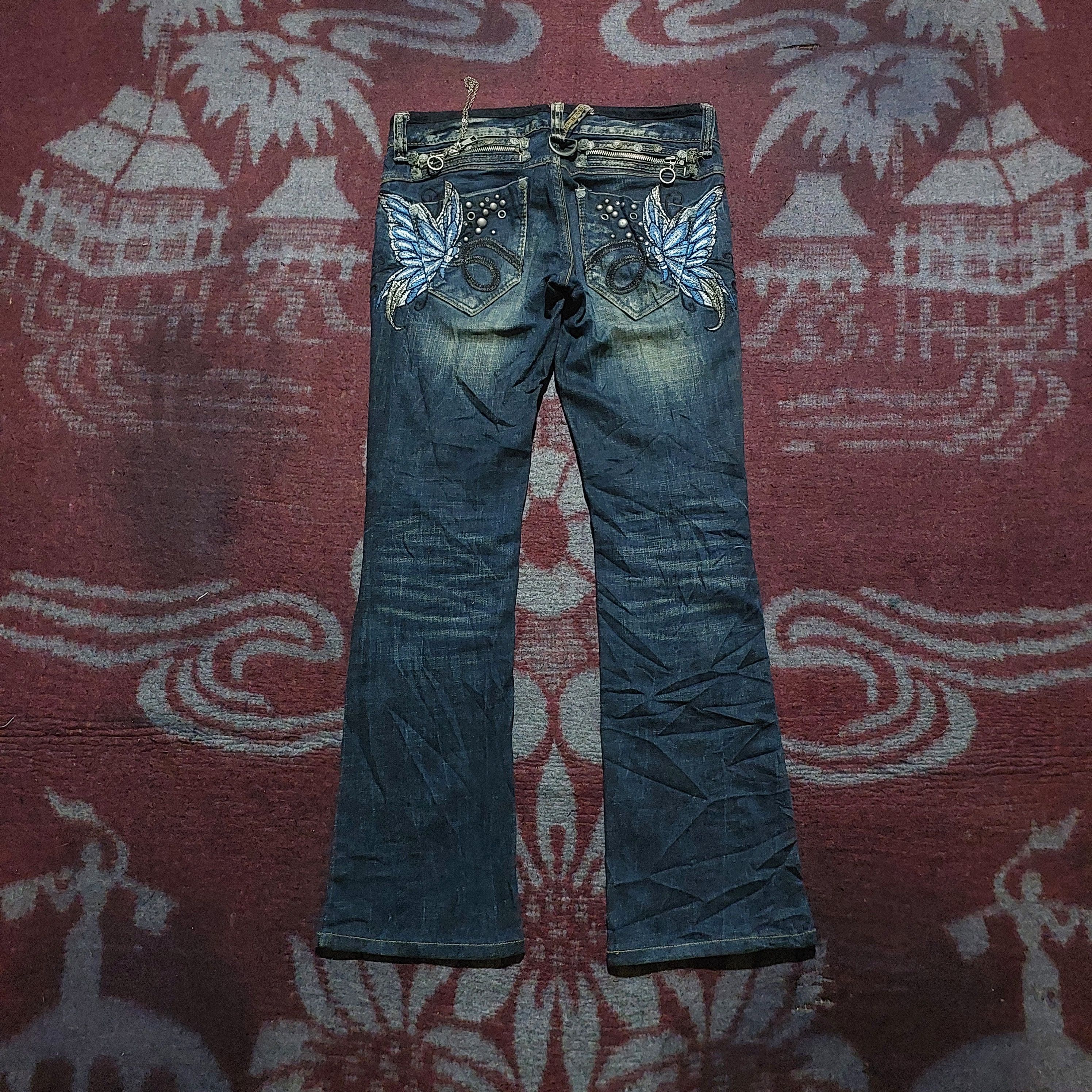 Hysteric Glamour Studio R.P Butterfly Embroidered Studded bootcut Denim Size US 32 / EU 48 - 1 Thumbnail