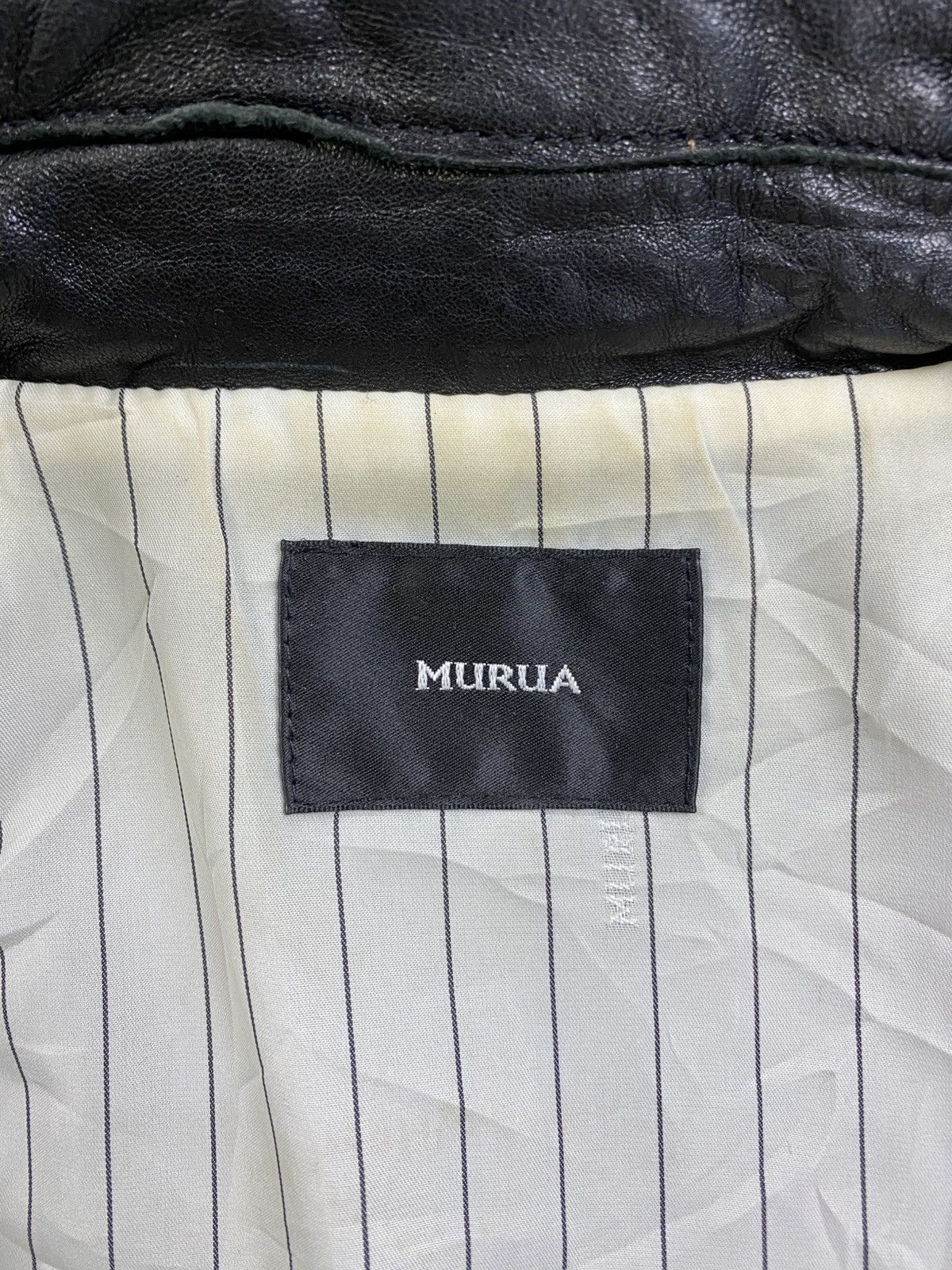 Japanese Brand 🔥Murua Sheepskin Black Cropped Punk Leather Jacket Size S / US 4 / IT 40 - 10 Thumbnail