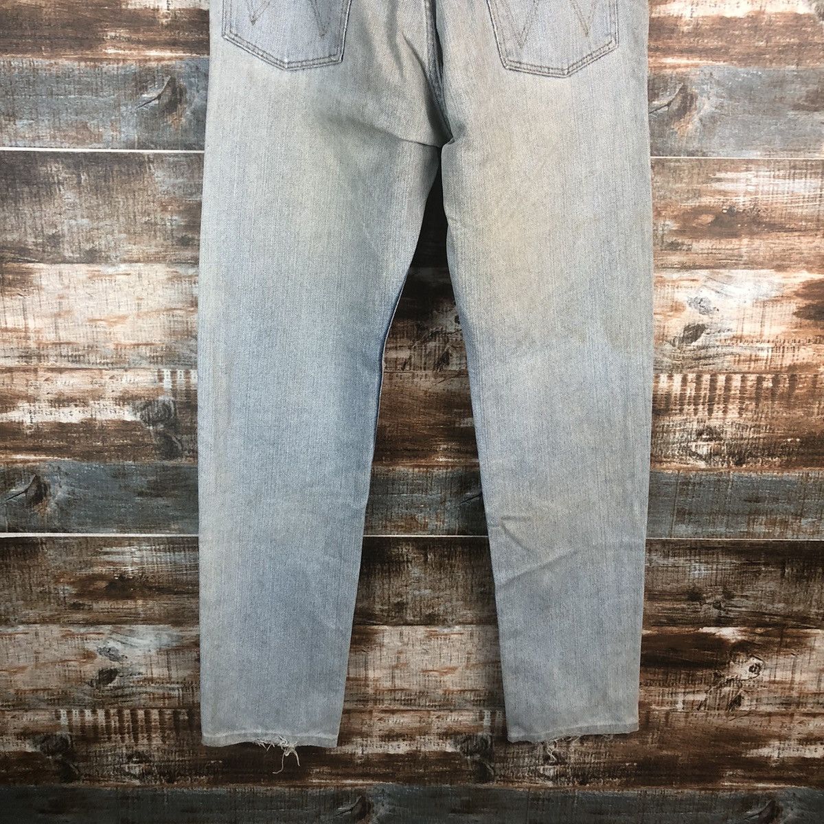 Wrangler DL Wrangler Blue Distressed Denim Pants #263 Size US 31 - 16 Thumbnail