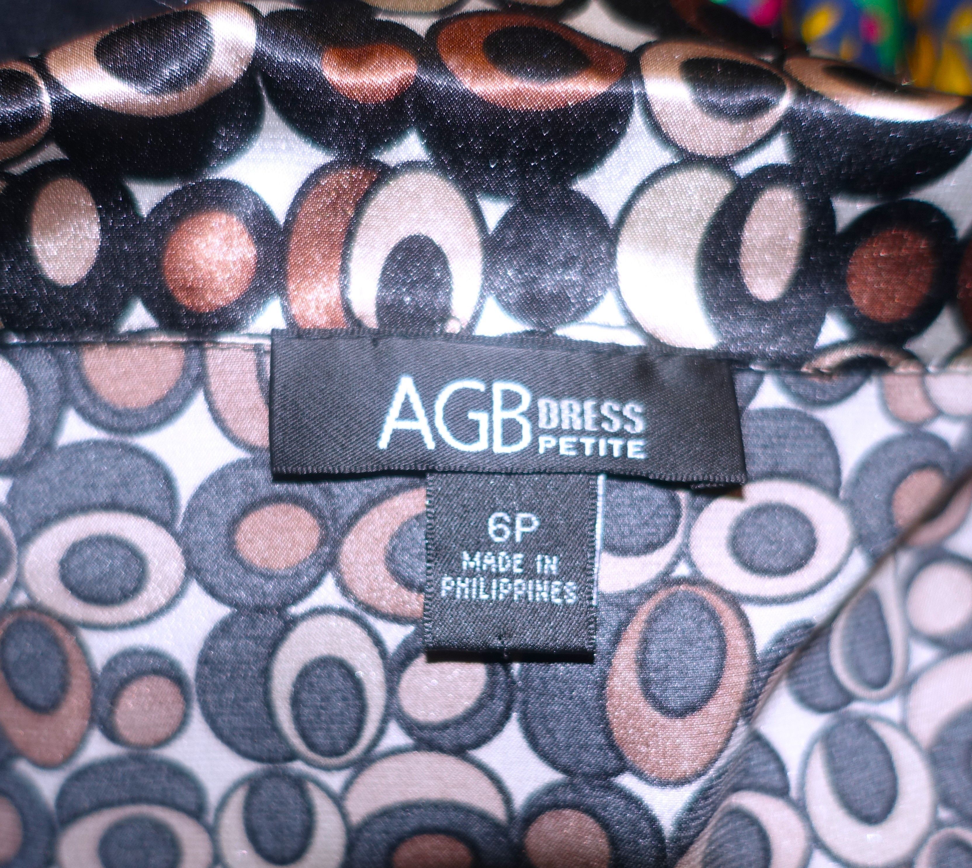 Other AGB Brown Black Wrap Dress Petite 6 Size M / US 6-8 / IT 42-44 - 7 Thumbnail