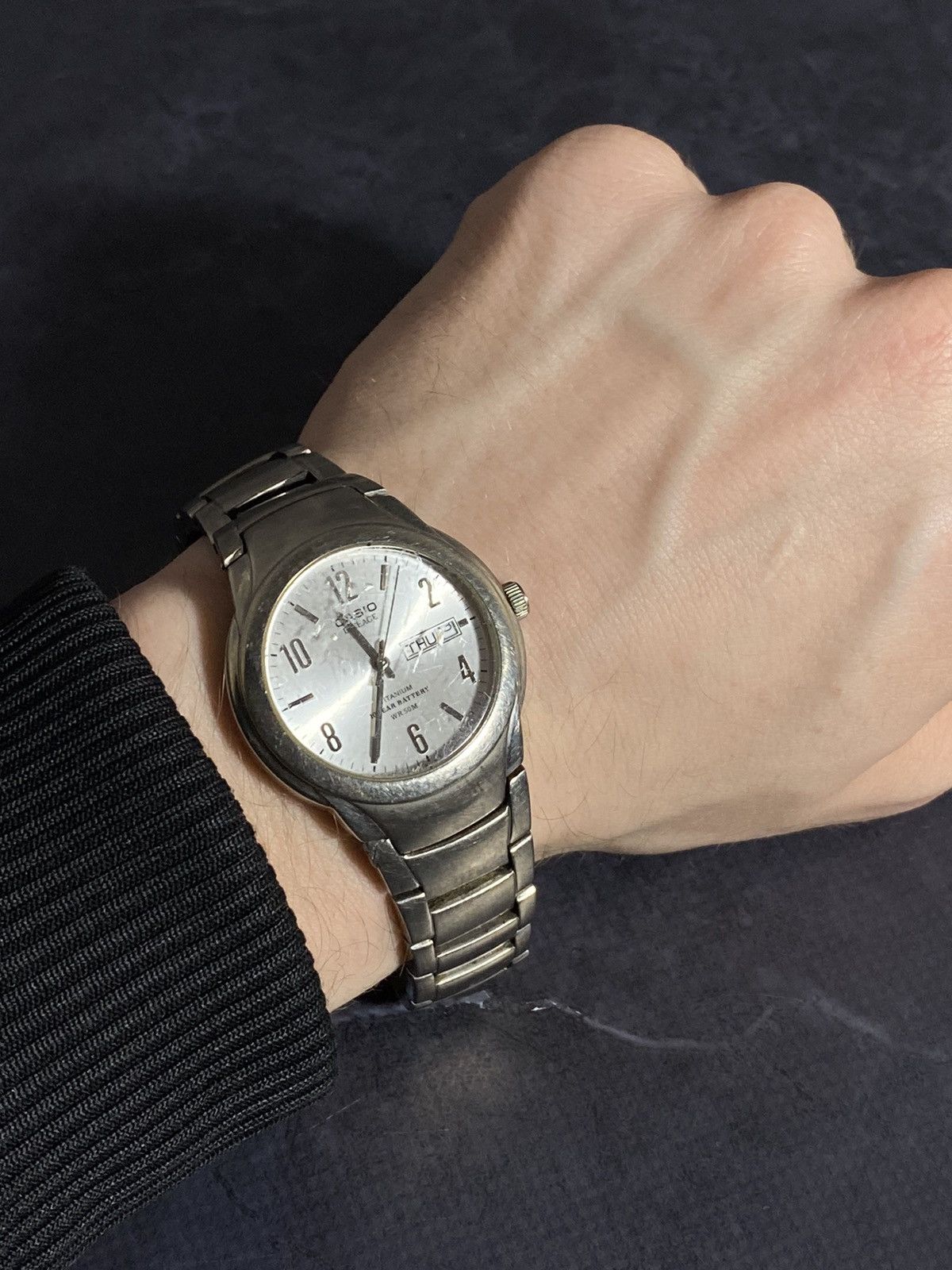 Casio Casio Titanium Silver Dial Watch Steel Japanese Brand Size ONE SIZE - 4 Thumbnail