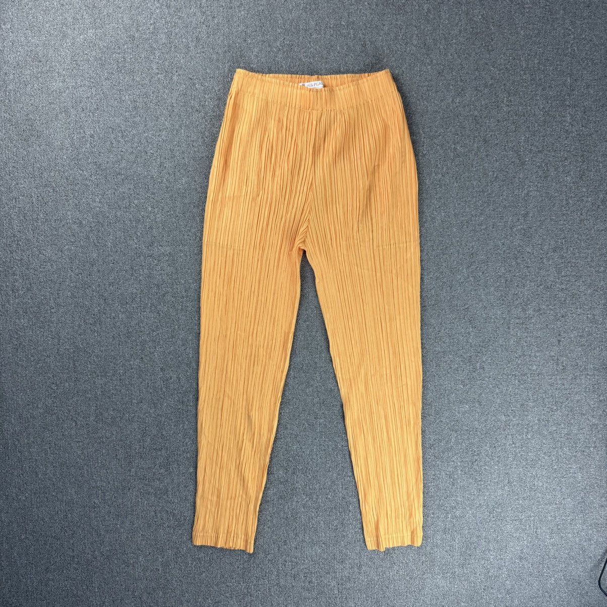 Pleats Please Issey Miyake Pleats Please - Issey Miyake - Orange Pleated Trouser Size 23" - 1 Thumbnail