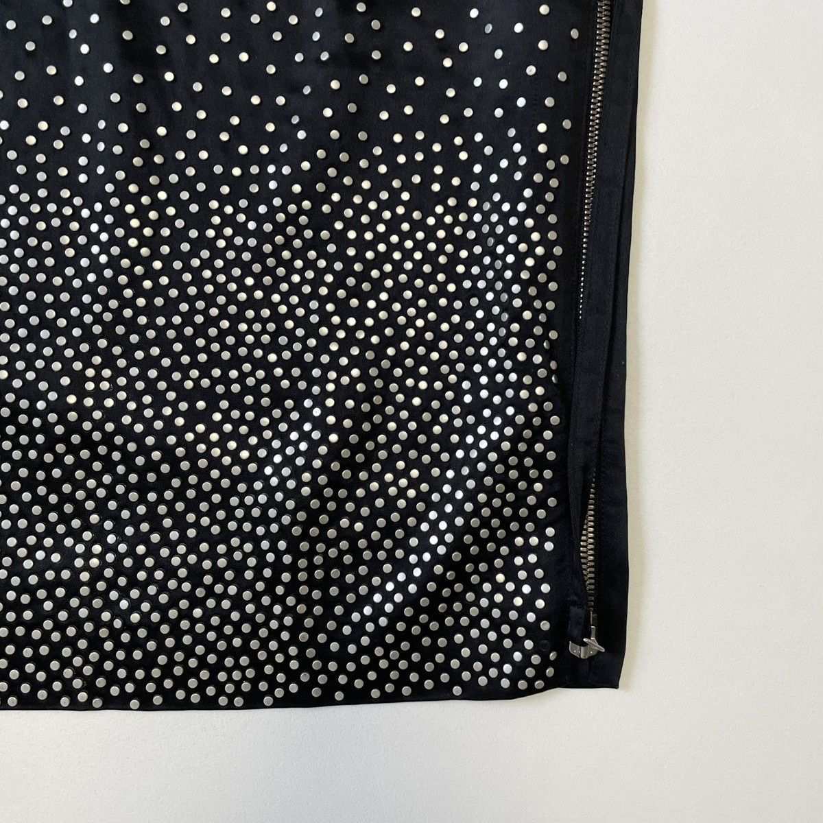 Maison Margiela S/S 12 Black Satin Metal Studded Maxi Dress Size M / US 6-8 / IT 42-44 - 12 Thumbnail