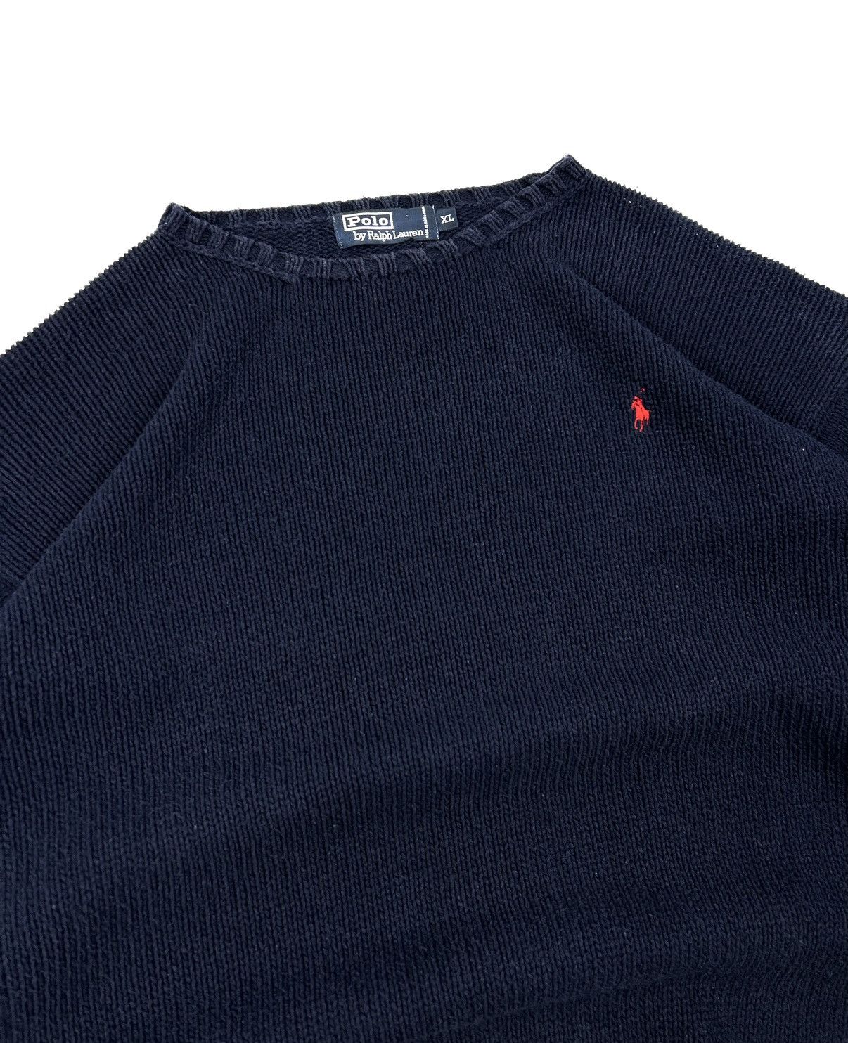 Polo Ralph Lauren Vintage Polo Ralph Lauren Knit Cotton Sweater Navy XL Y2K Size US XL / EU 56 / 4 - 6 Thumbnail