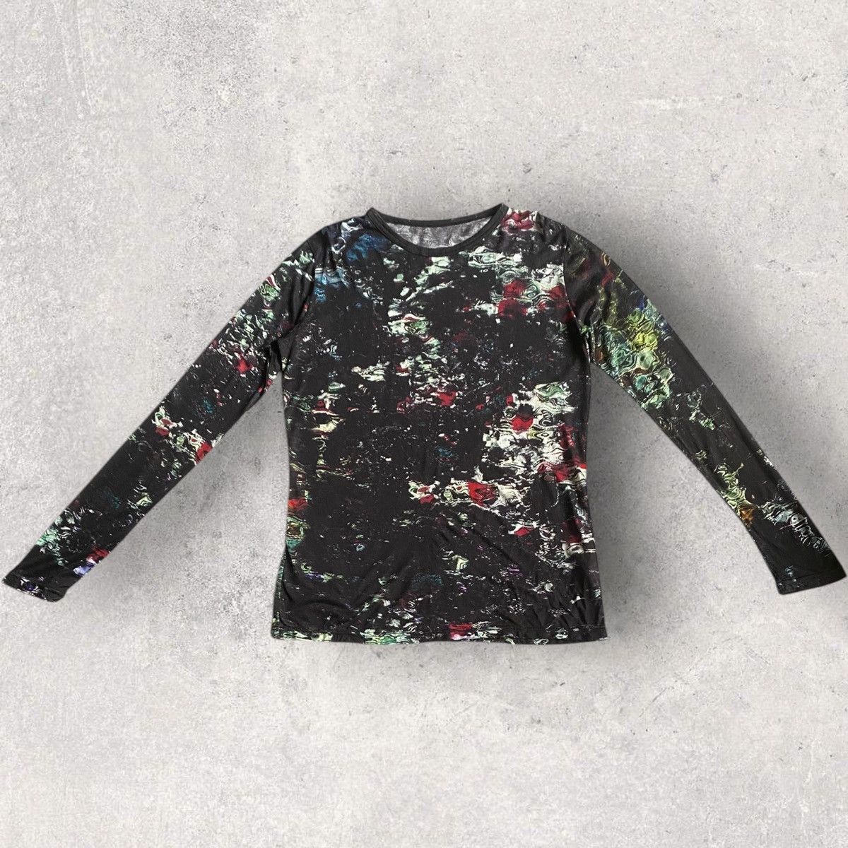 Yohji Yamamoto Noir AW20-21 Psychedelic Oversize L/S Size M / US 6-8 / IT 42-44 - 3 Thumbnail