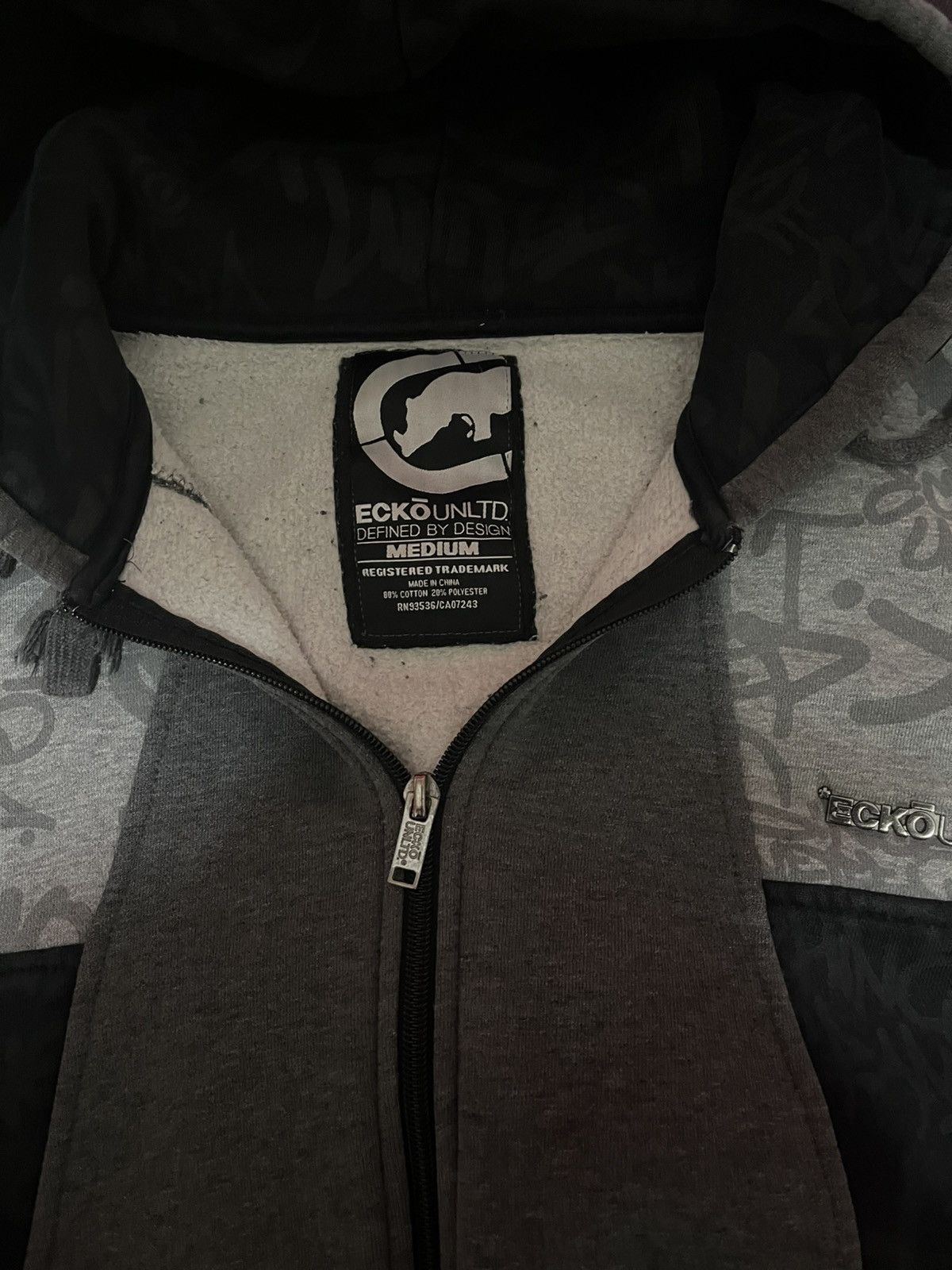 Ecko Unltd. × Vintage Vintage Y2K Ecko Unltd. Zip Up Grafitti Hoodie Size US M / EU 48-50 / 2 - 7 Thumbnail