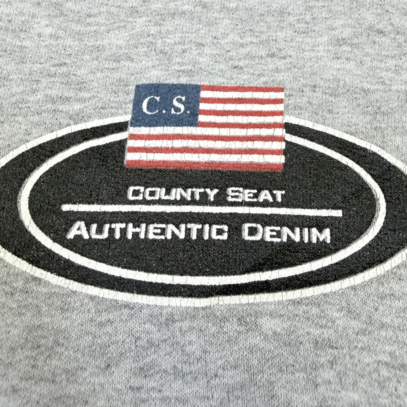 Logo 7 VINTAGE County Seat Sweatshirt Mens L Gray Fleece Crewneck Logo USA 90s Size US L / EU 52-54 / 3 - 4 Thumbnail