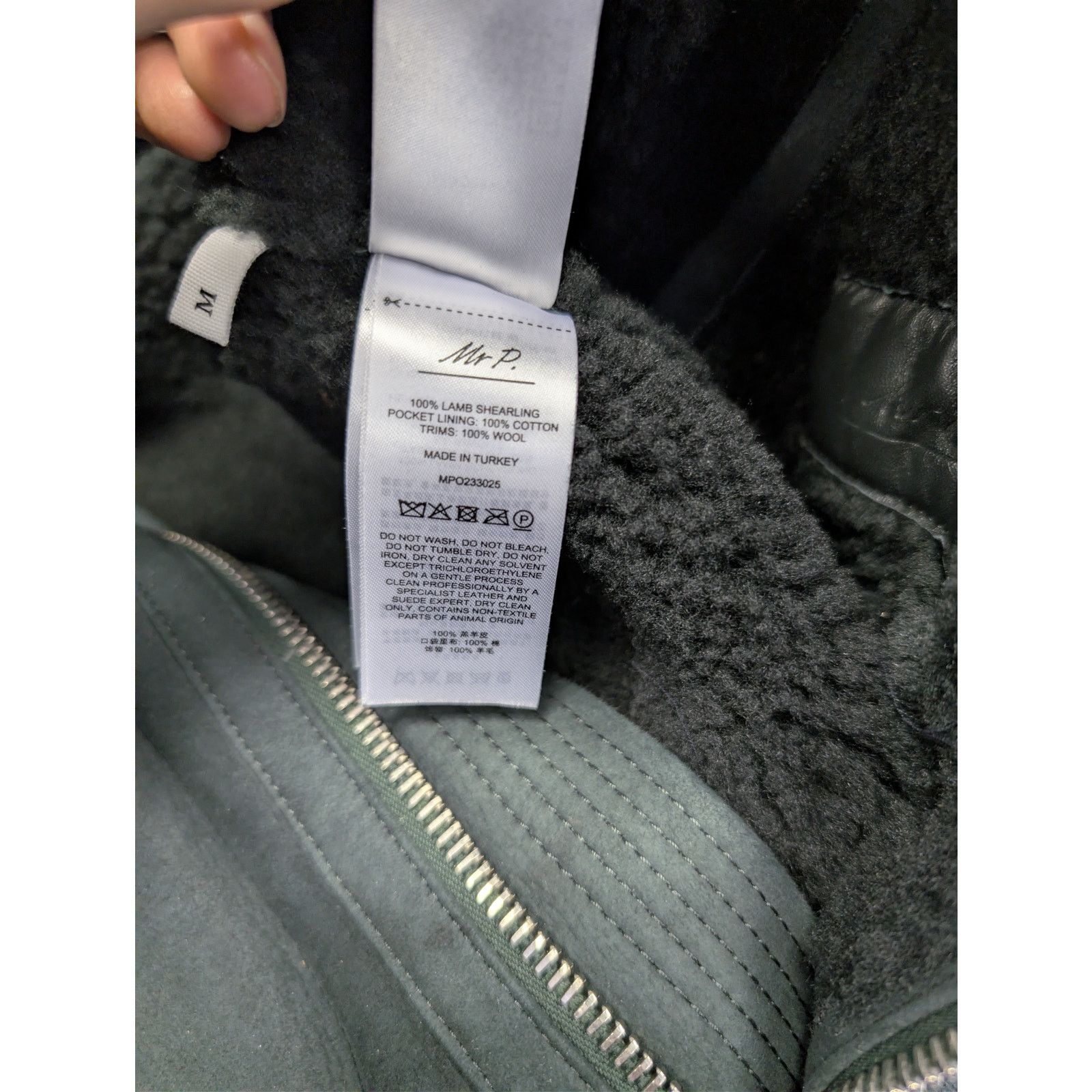 Mr P. o1rshd1 CC20 two-way zip fastening Shearling Jacket in black Size US M / EU 48-50 / 2 - 18 Thumbnail