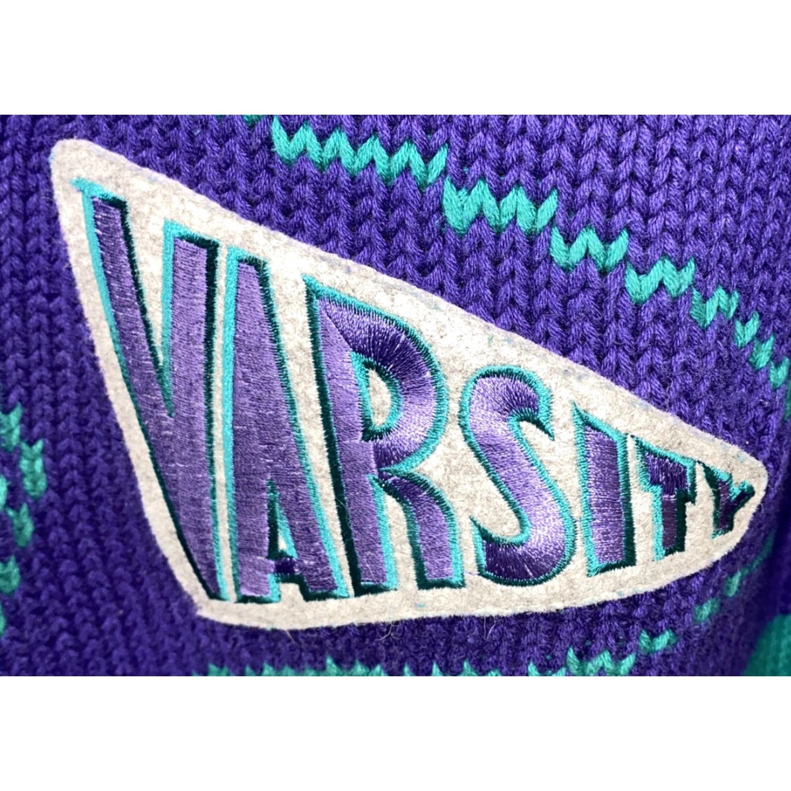 Gant VINTAGE GANT Varsity Cave Canum Crewneck Graphic Sweater Mens XL Green/Purple Crewneck Size XL Size US XL / EU 56 / 4 - 4 Thumbnail
